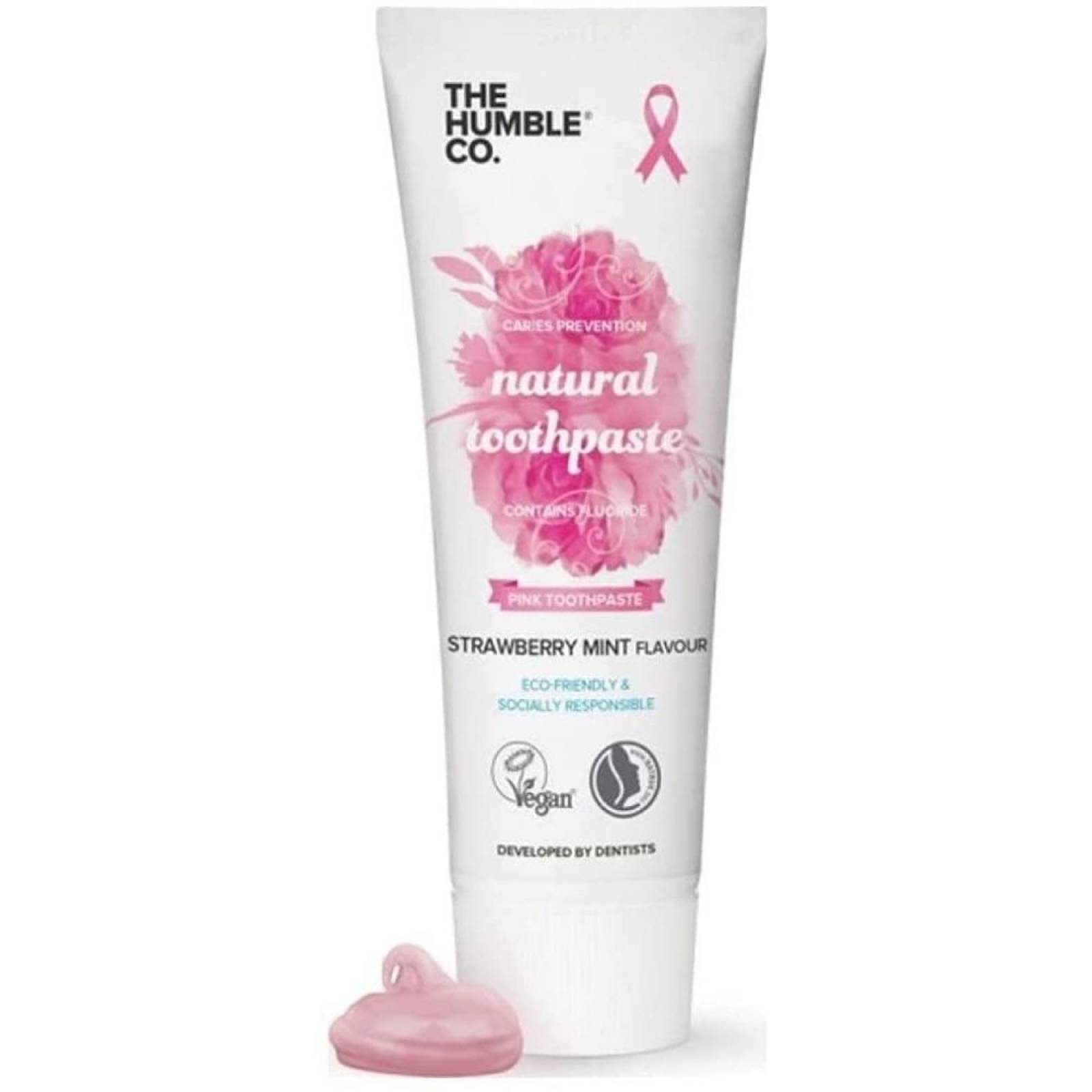 Paquete 2pack pasta dental natural fresa 75ml con flúor