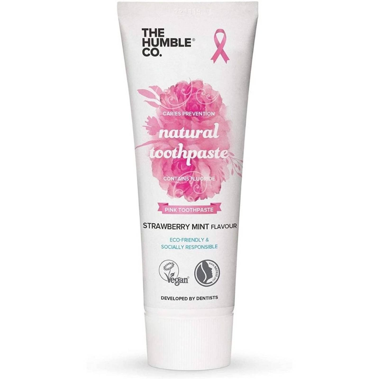 Paquete 2pack pasta dental natural fresa 75ml con flúor