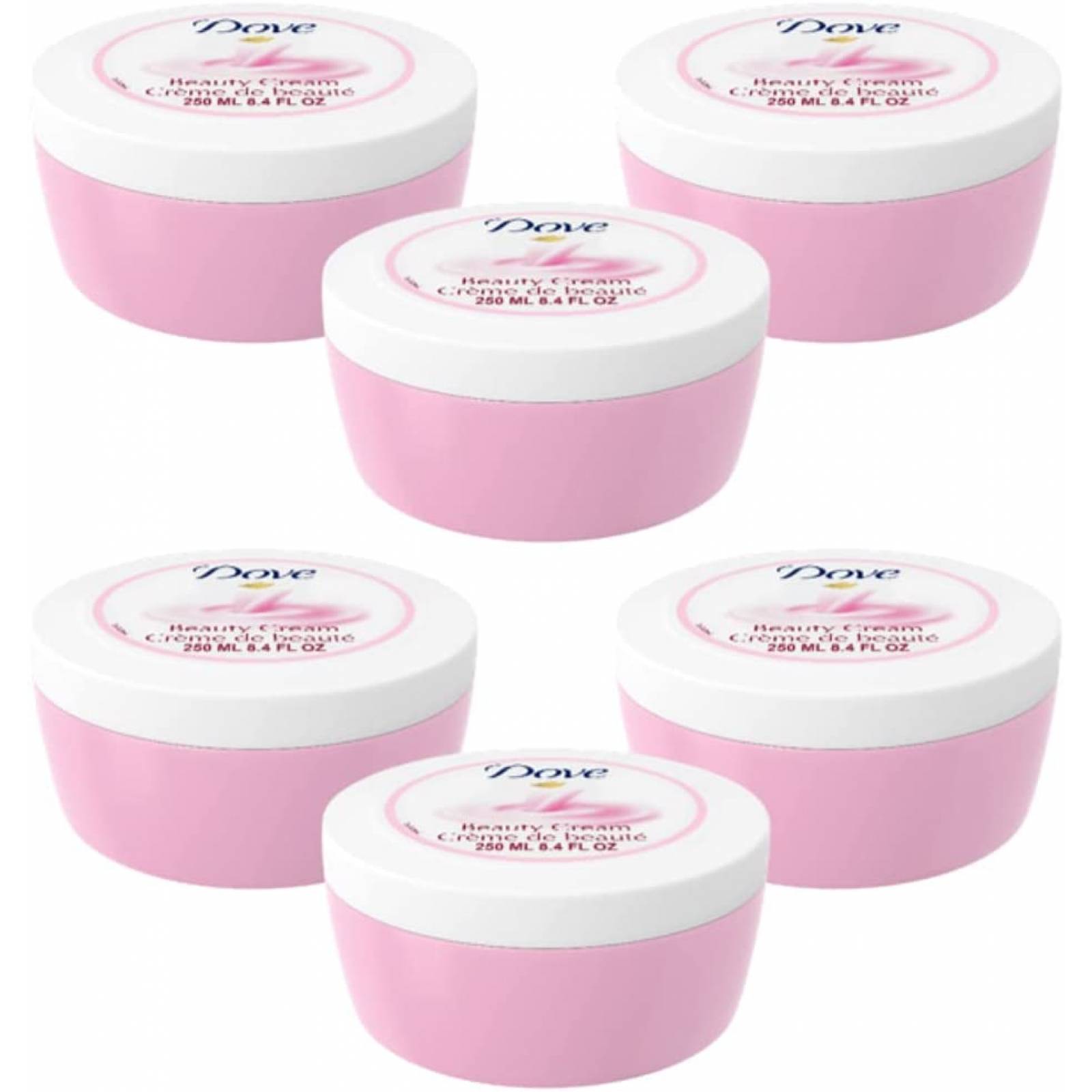 Crema Dove Beauty 250ml, 6 piezas