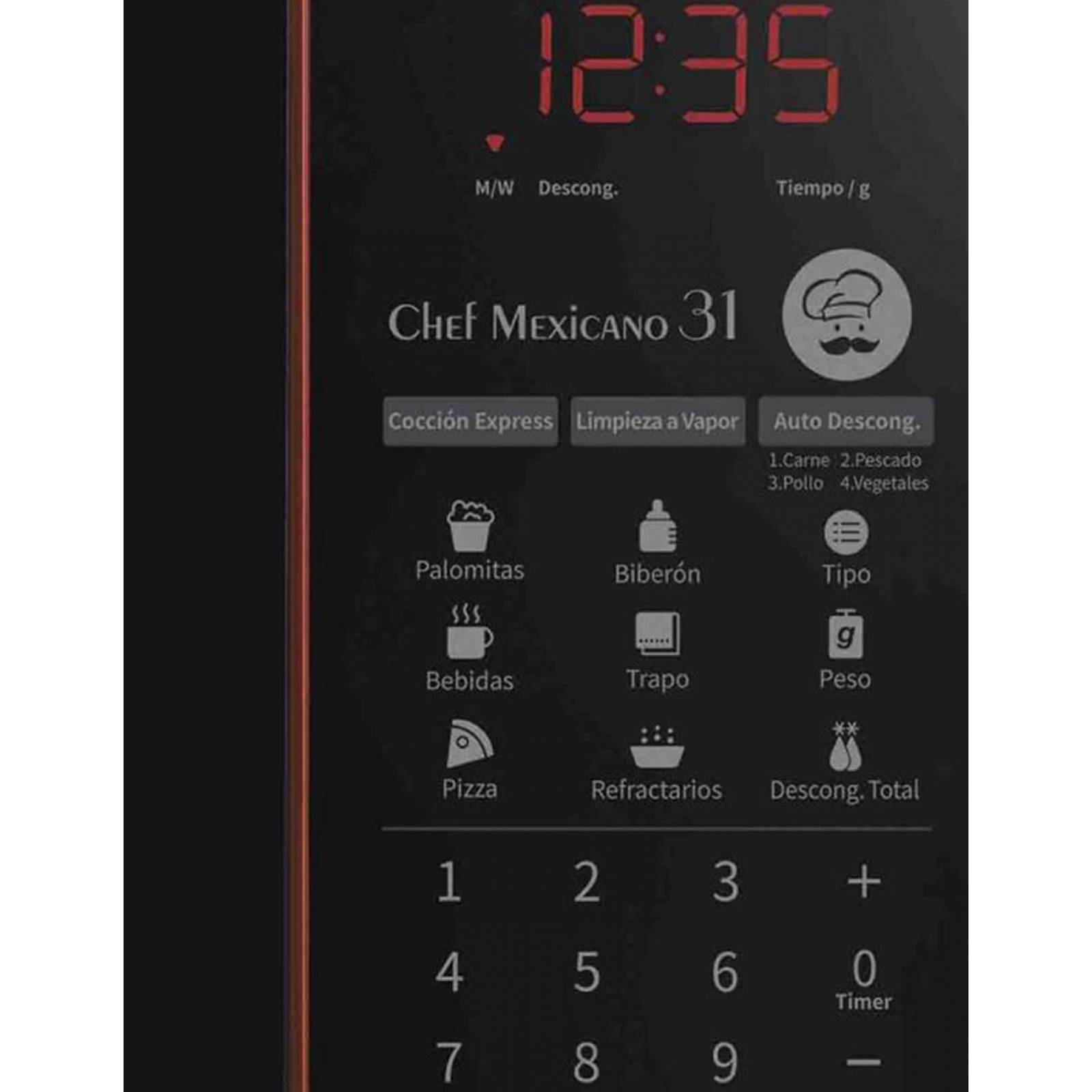 Horno de microondas winia mod. kor-1n4hr 1.1p3 rojo