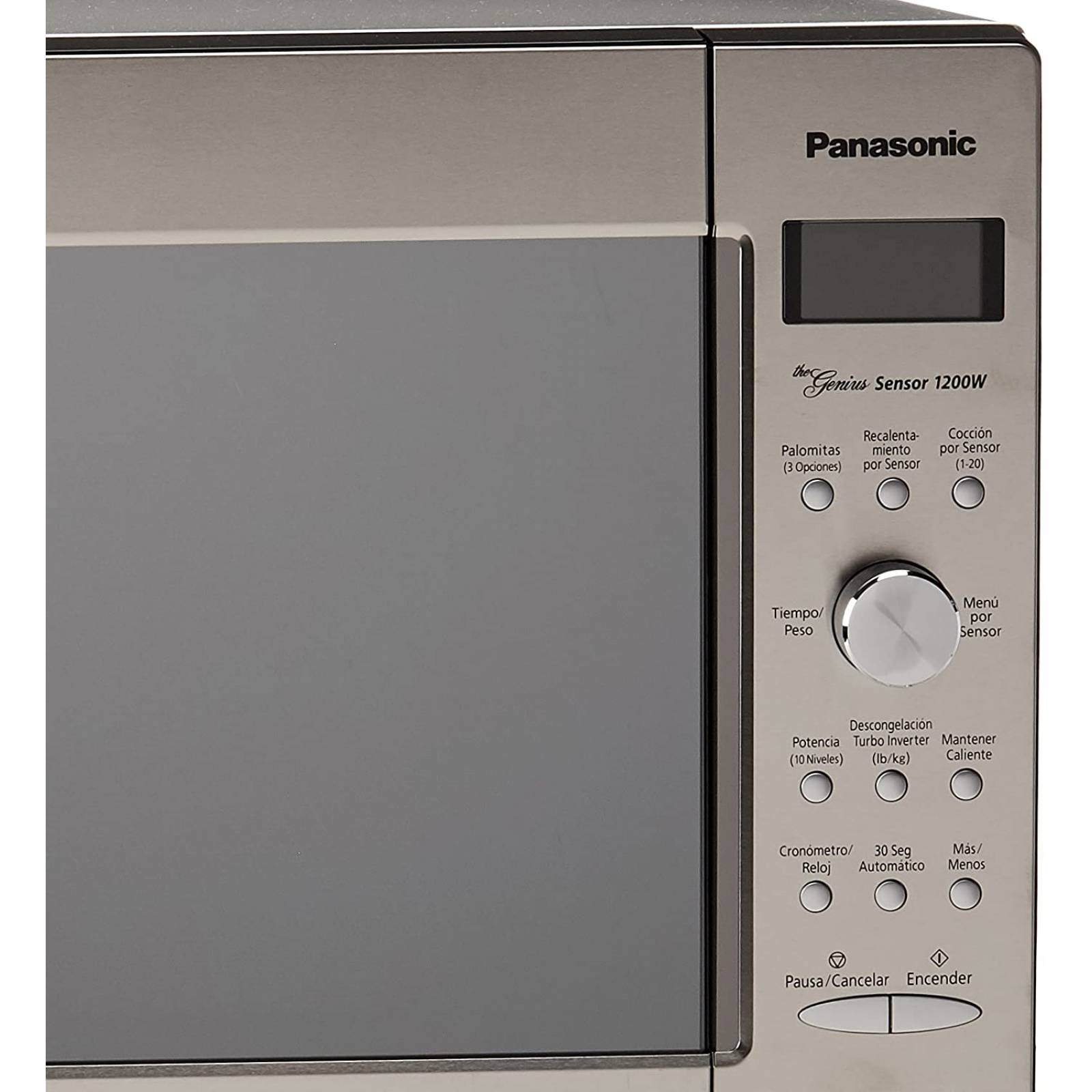 Horno microondas inverter 2.2 silver diseño de acero inox marca panasonic