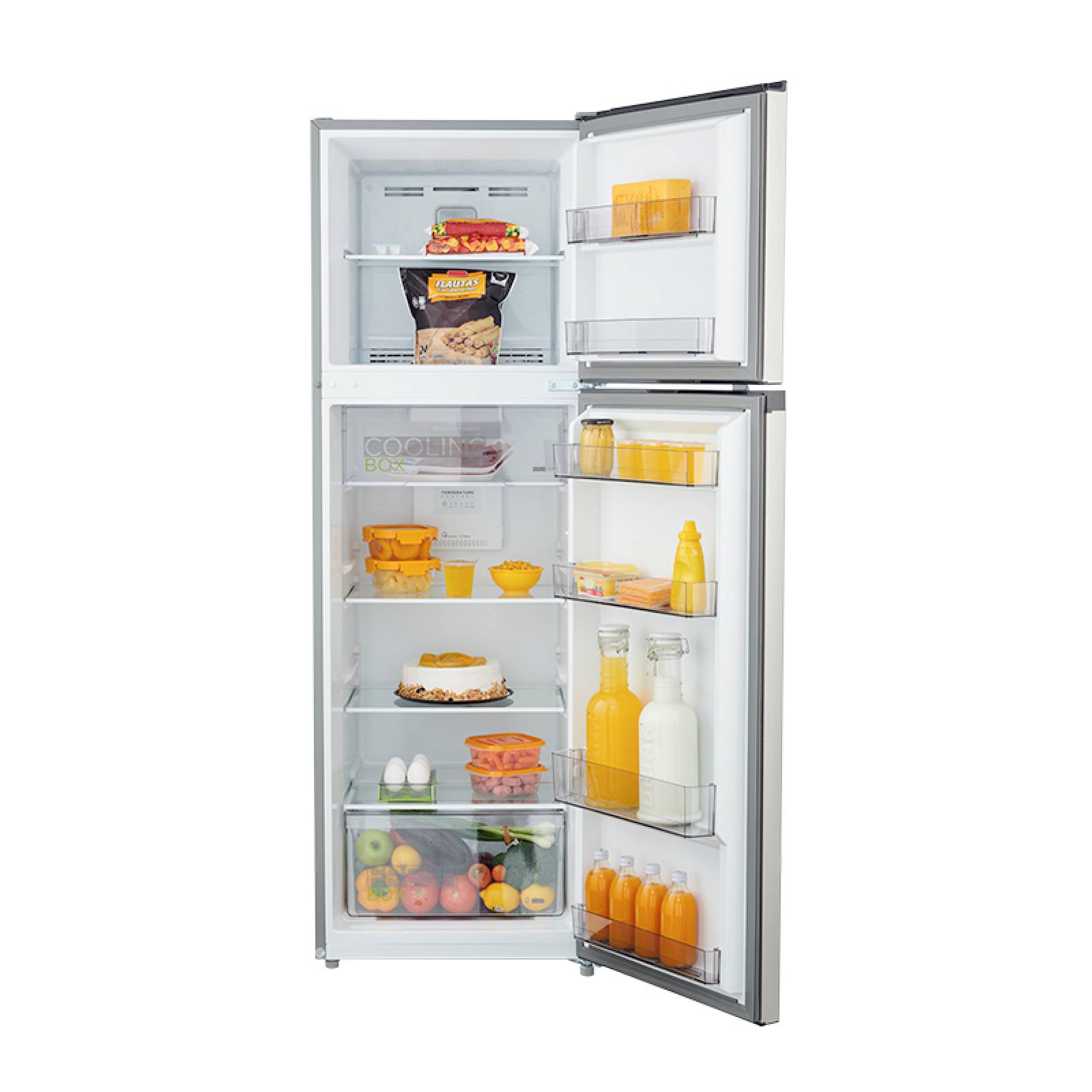 Refrigerador 10" dark silver top mount marca midea