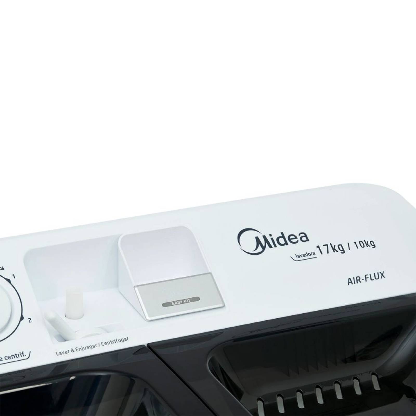 Lavadora 17 kg doble tina c/tallador marca midea