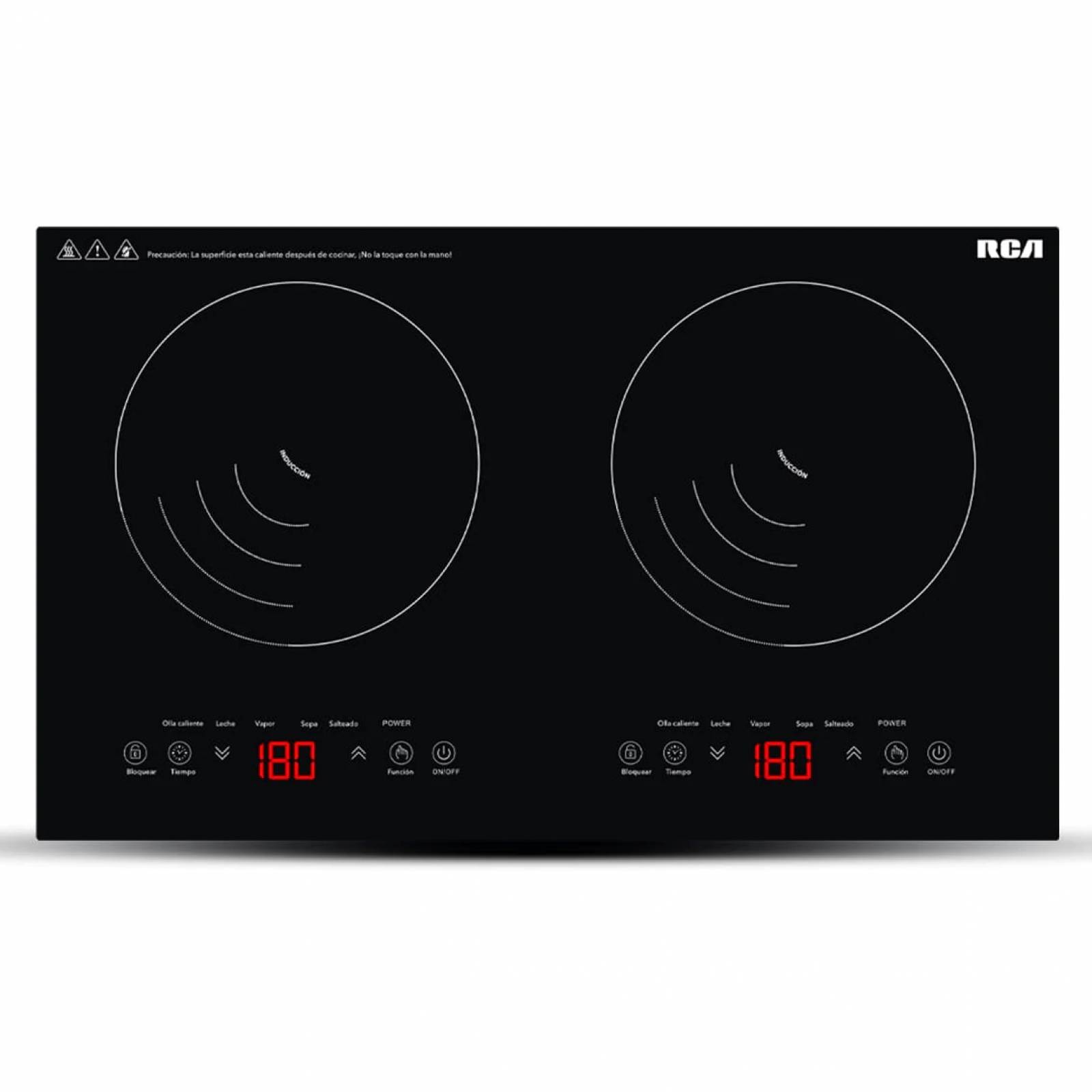 Parrilla de induccion doble marca rca rc-12a4
