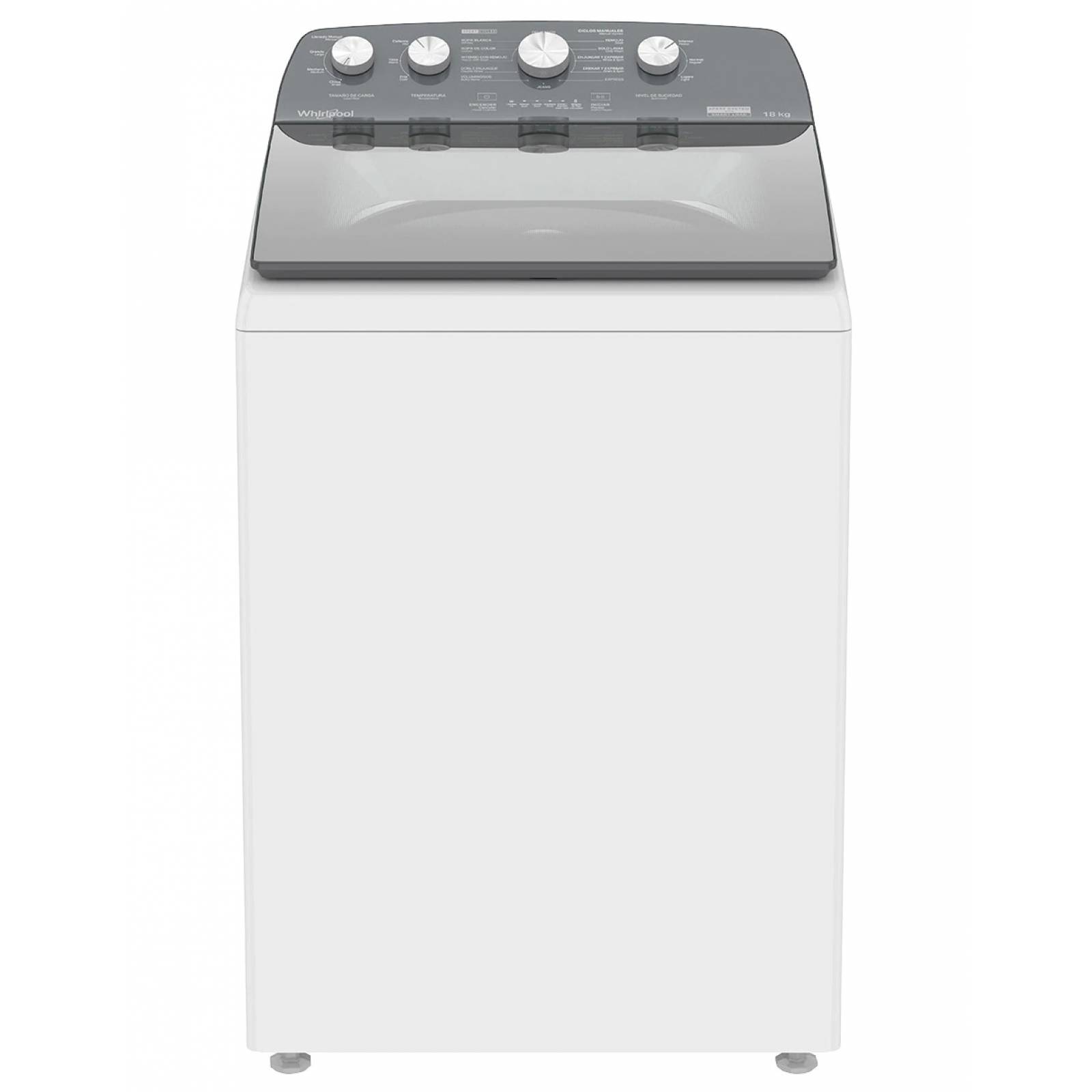 Lavadora carga superior 18 kg xpert system agitador blanco 8mwtw1824wjm