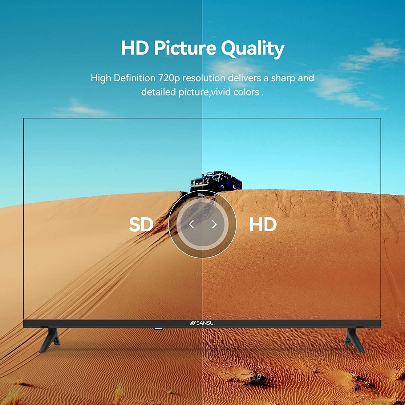 Pantalla de 32 pulgadas smart tv android control de voz marca sansui