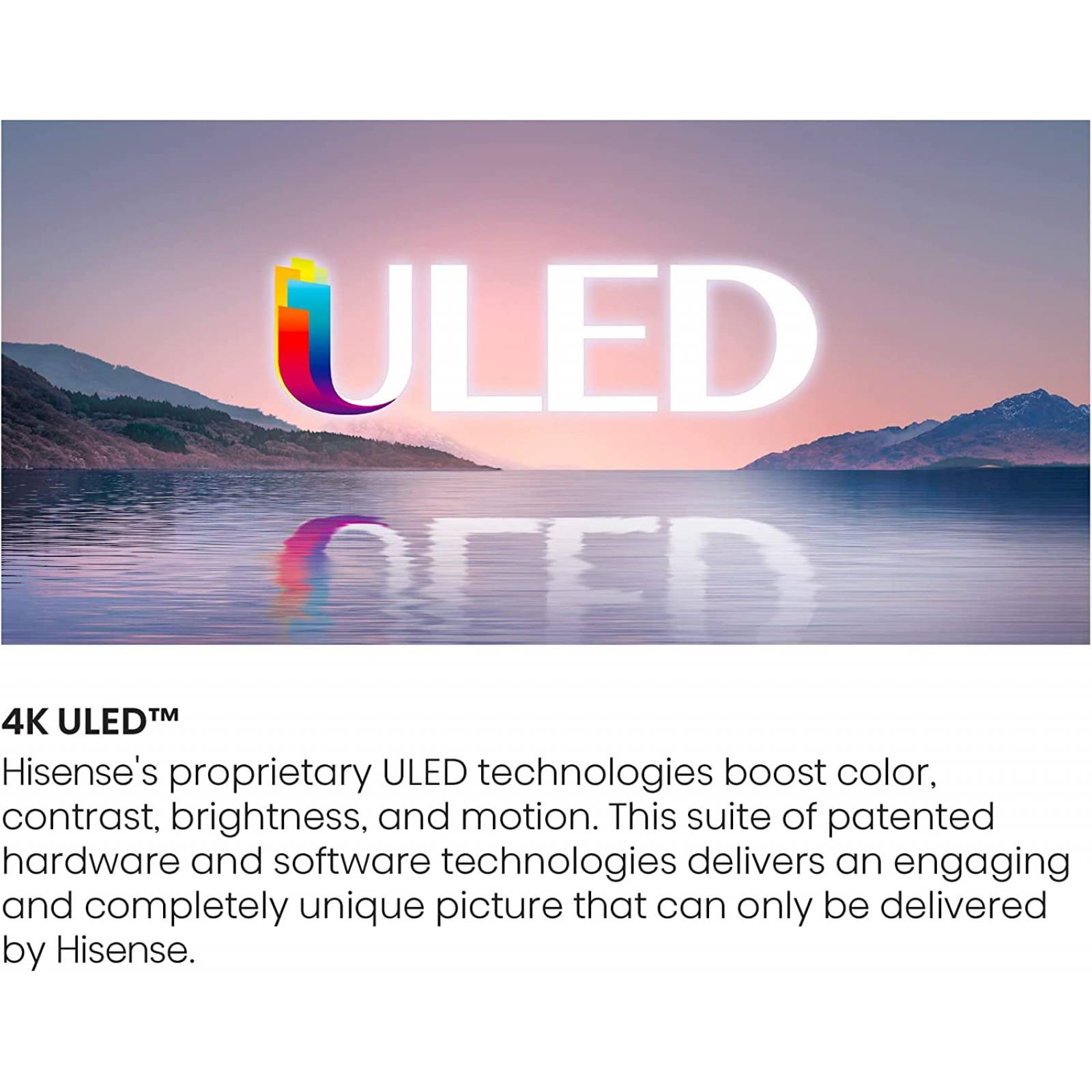 Pantalla de 50" 4k qled smart marca hisense.