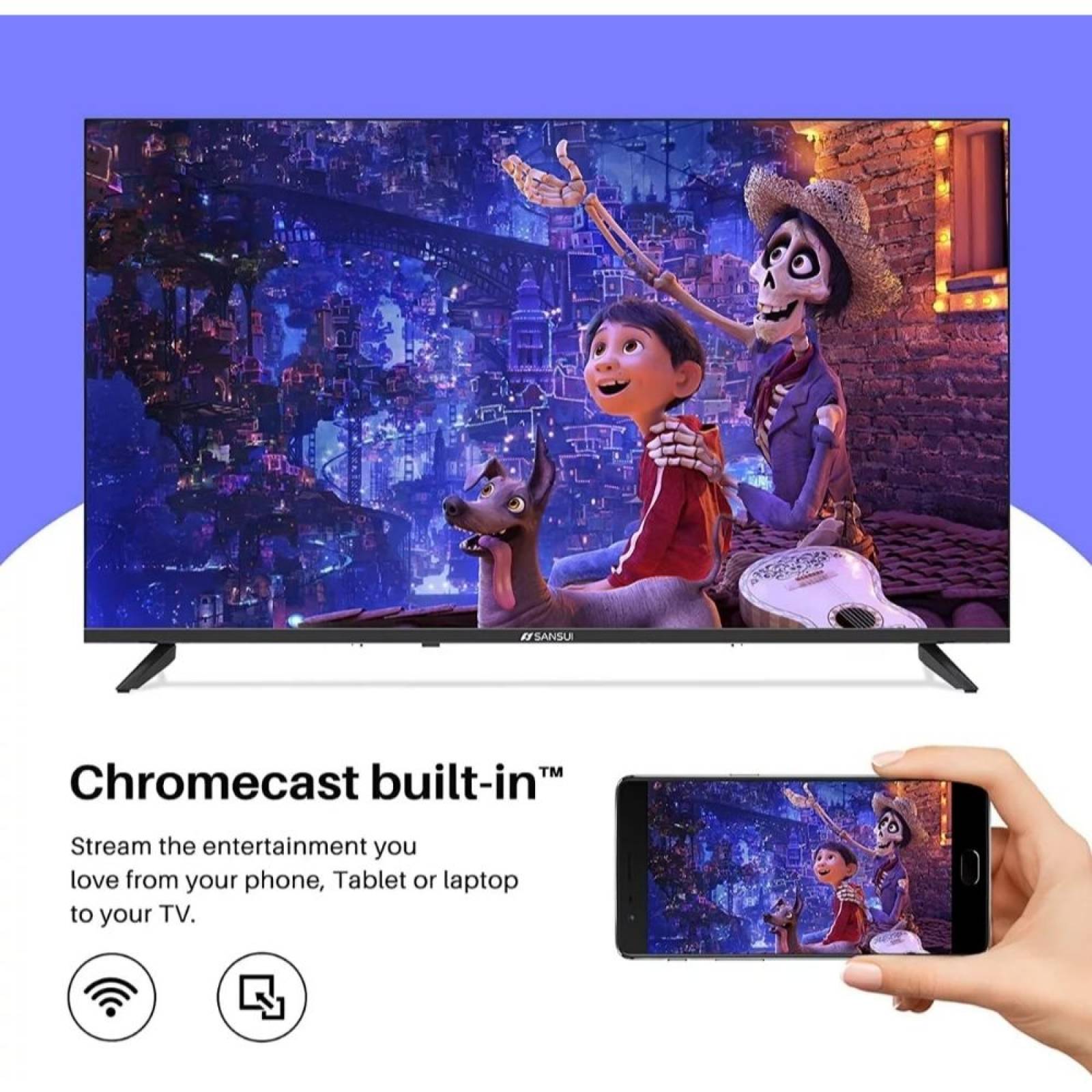 Pantalla de 40 pulgadas fhd smart tv android marca sansui smx40v1fa