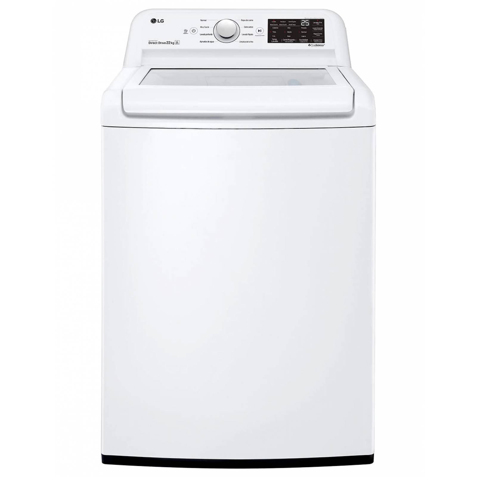 Lavadora 22 kg inverter color blanco marca lg