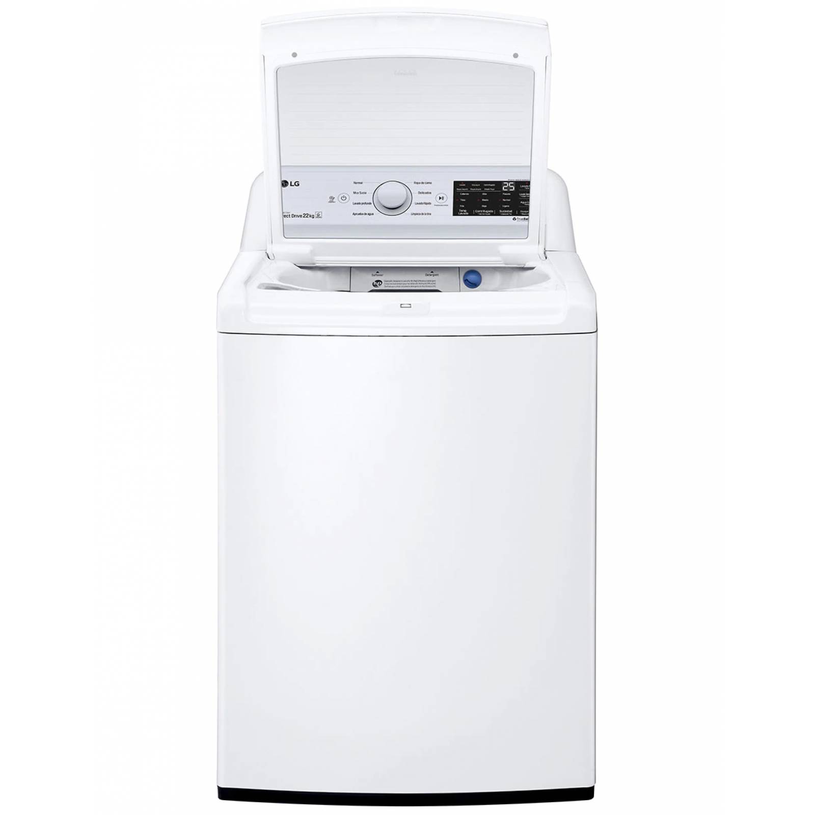 Lavadora 22 kg inverter color blanco marca lg