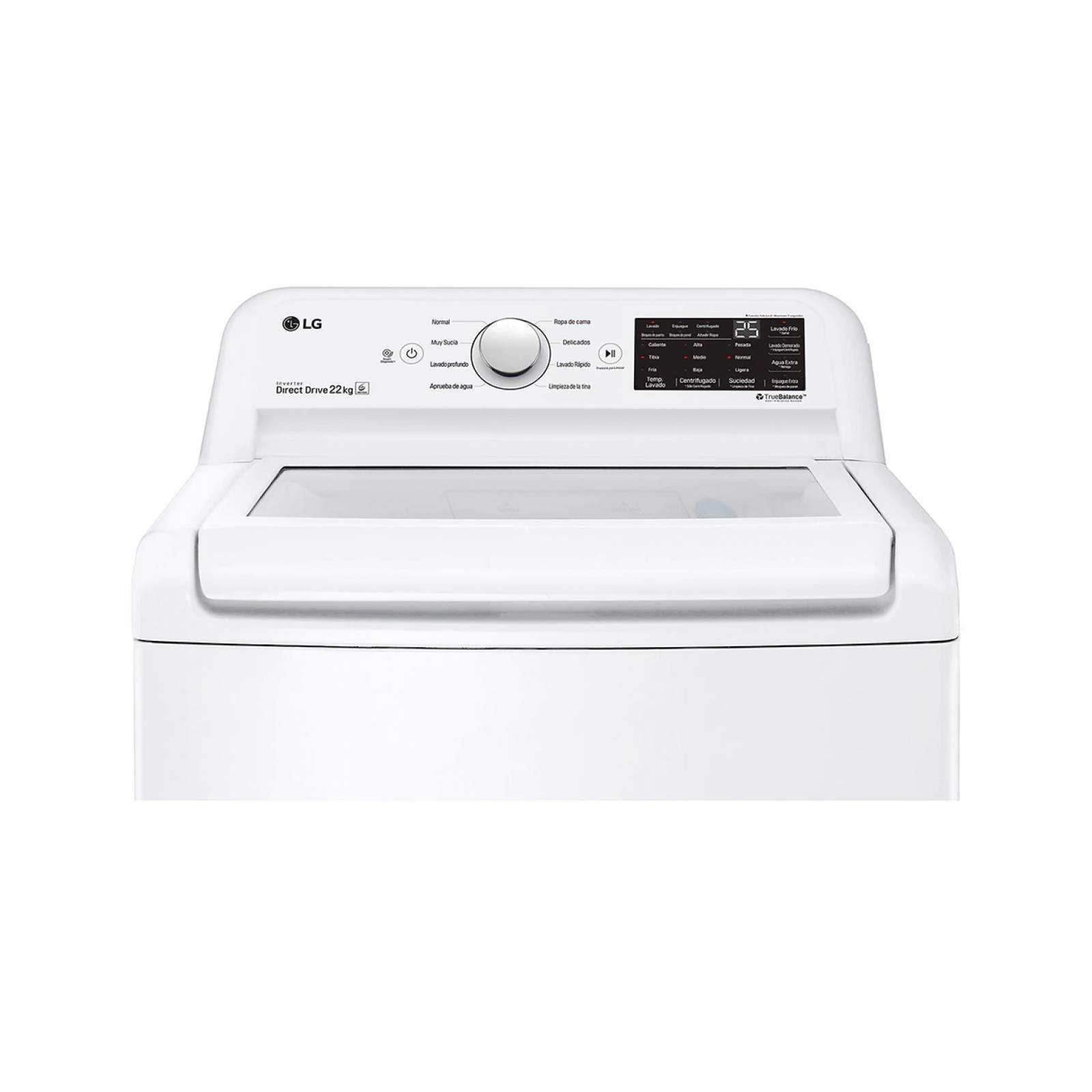 Lavadora 22 kg inverter color blanco marca lg