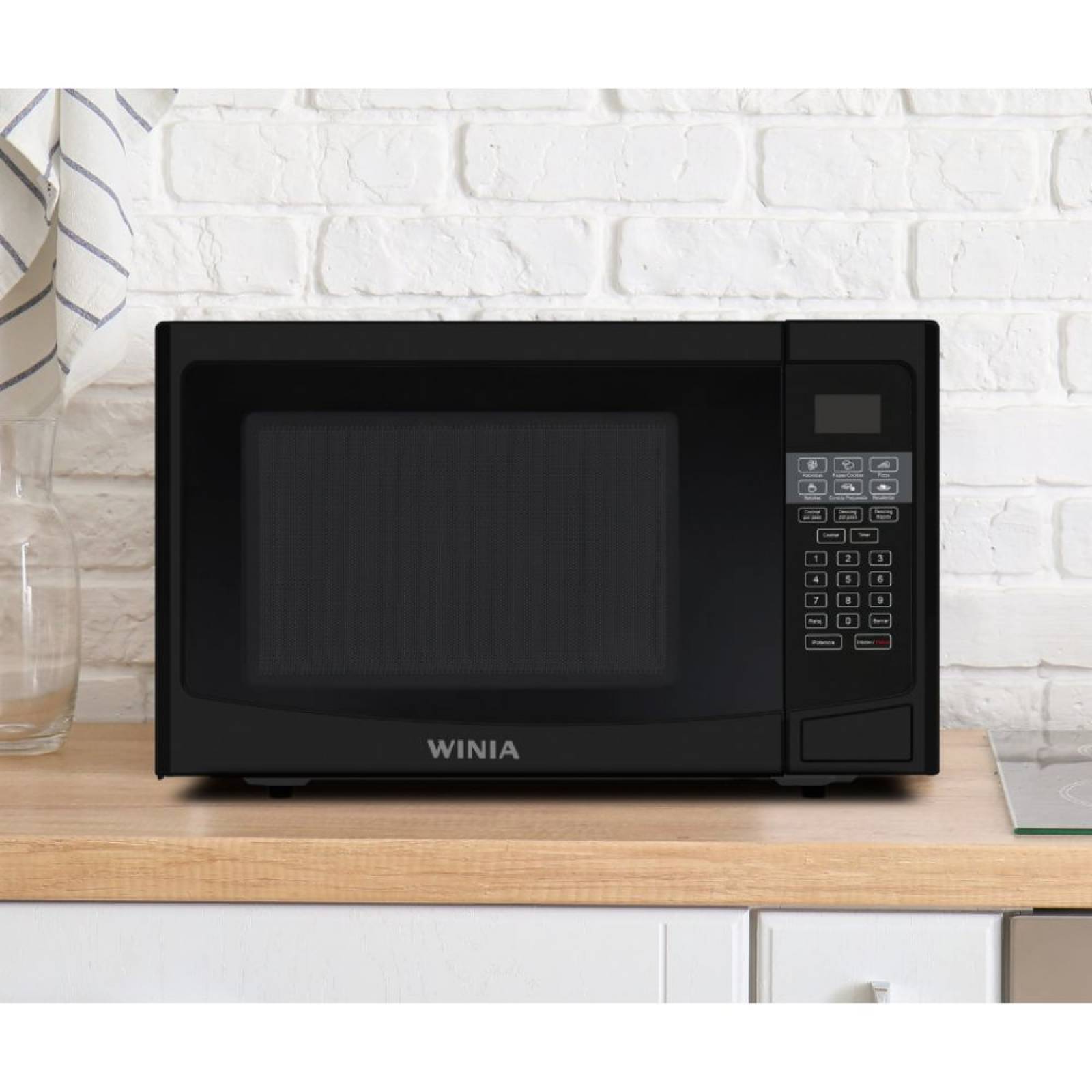 Horno microondas 1.1p3 abierto boton negro winia