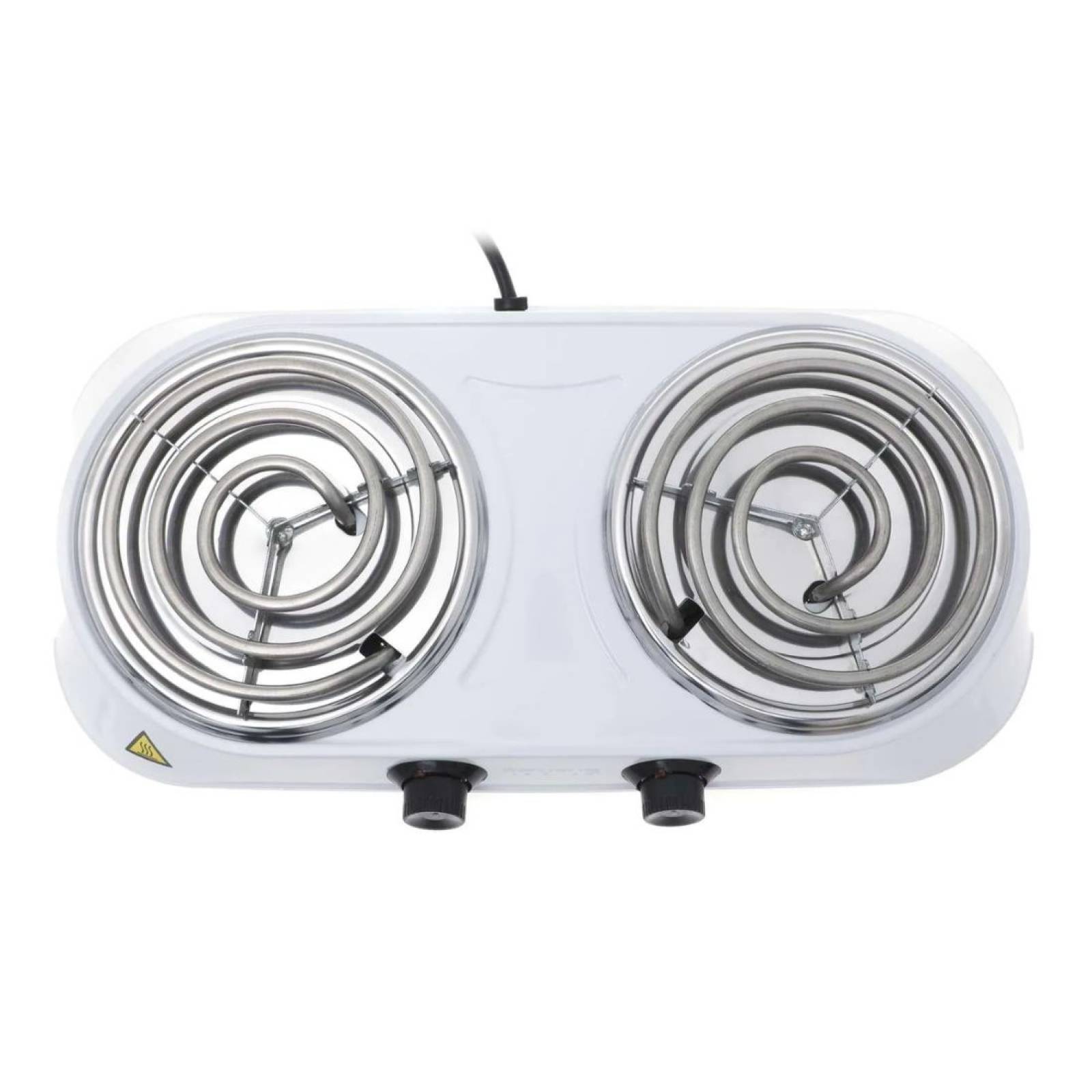 Parrilla electrica doble quemador en espiral blanca taurus