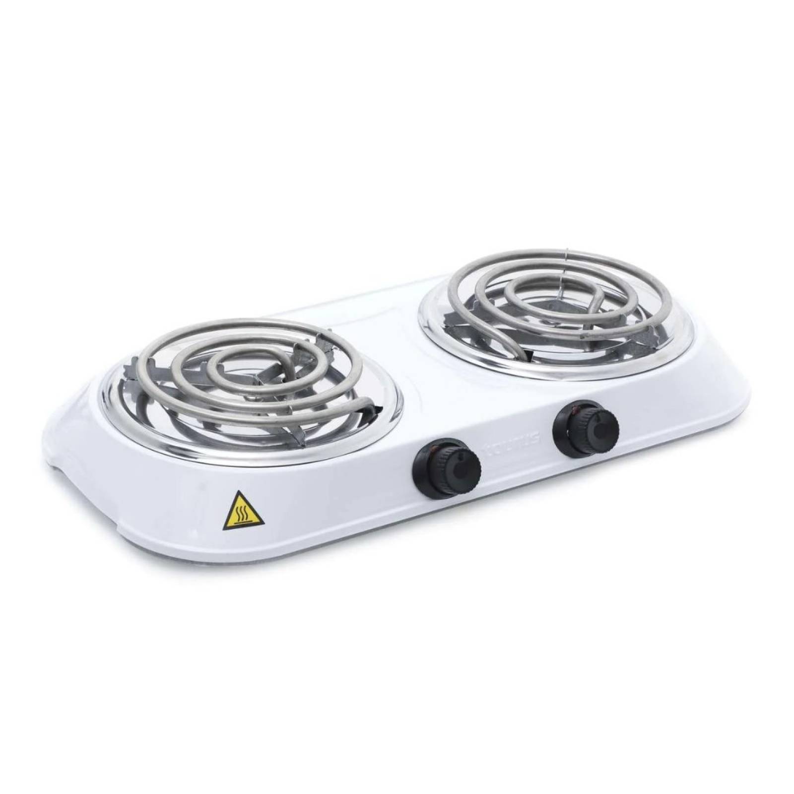 Parrilla electrica doble quemador en espiral blanca taurus