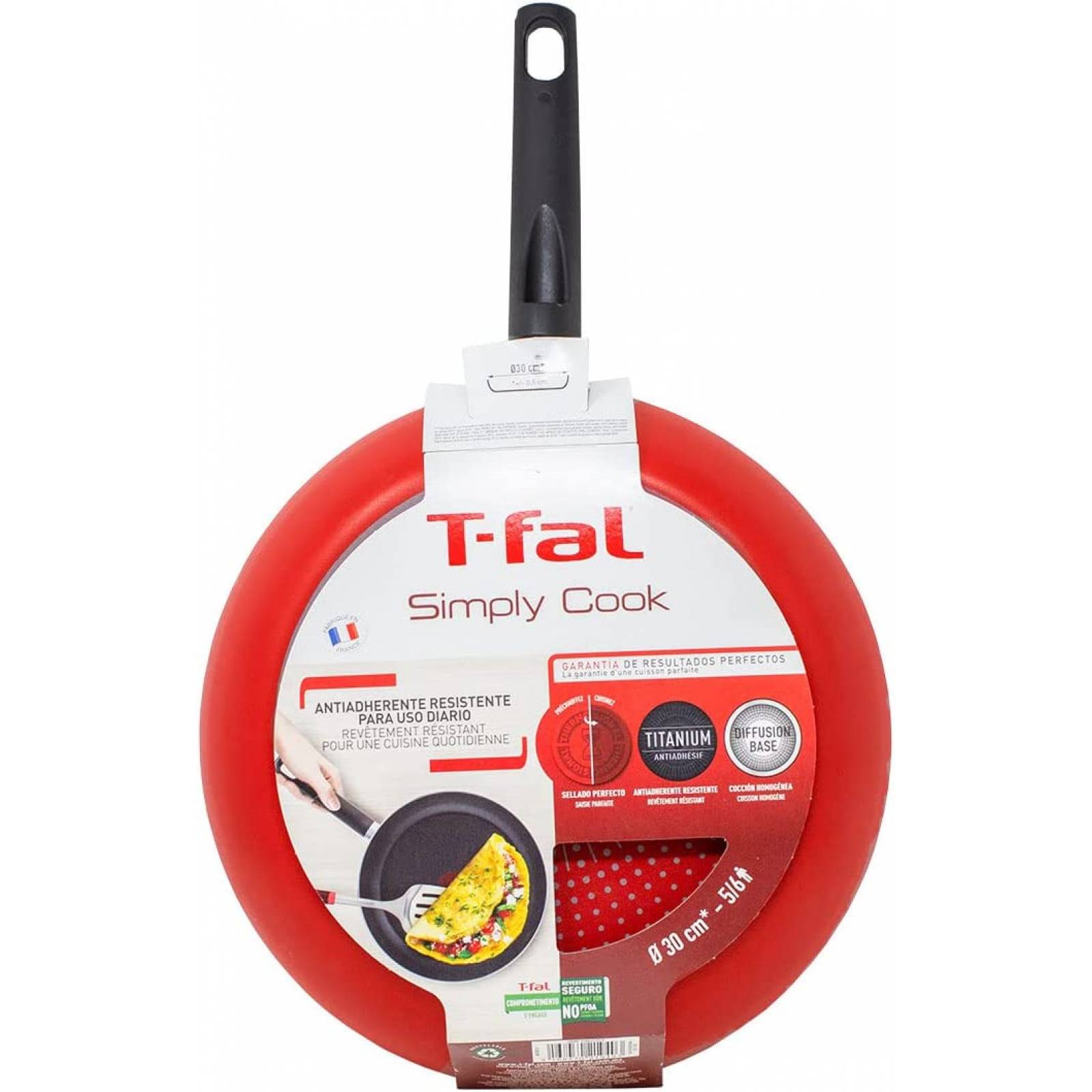 Sartén T-Fal Simply Cook Red 20 Cm