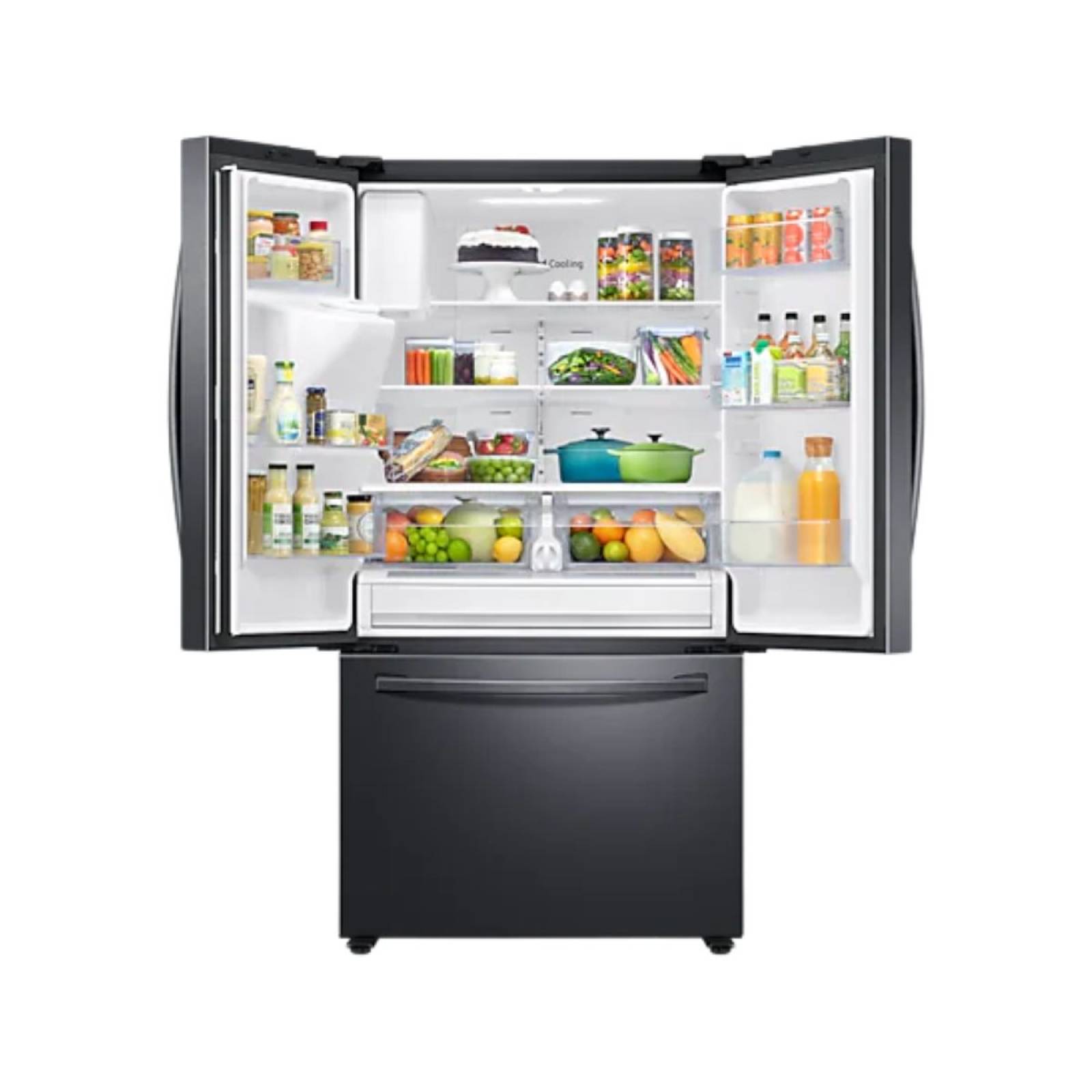 Refrigerador 27 pies french door c/dispensador color negro marca samsung