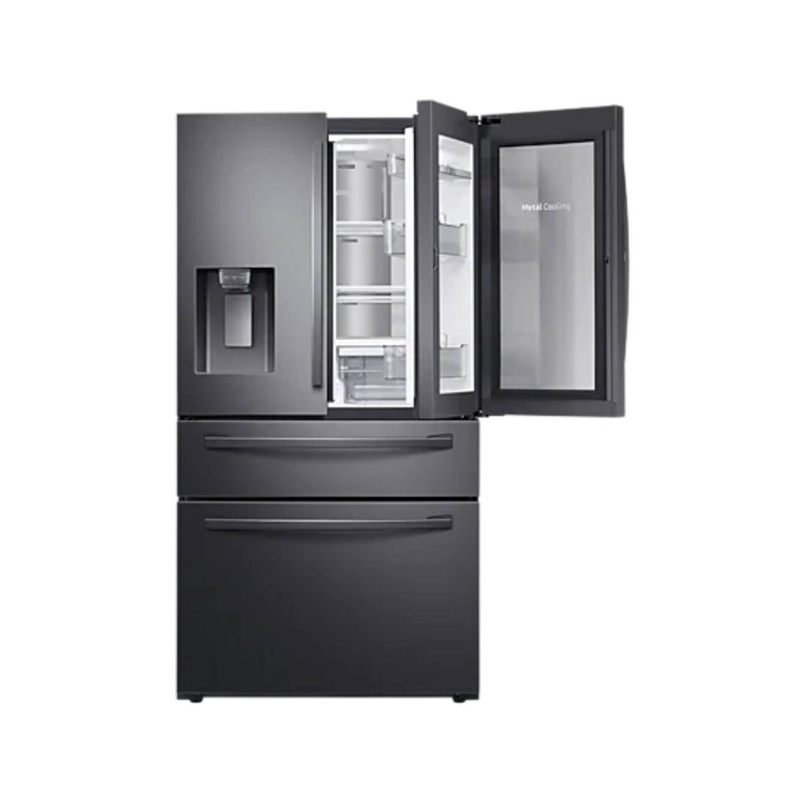 Refrigerador 28 pies food show case color negro marca samsung