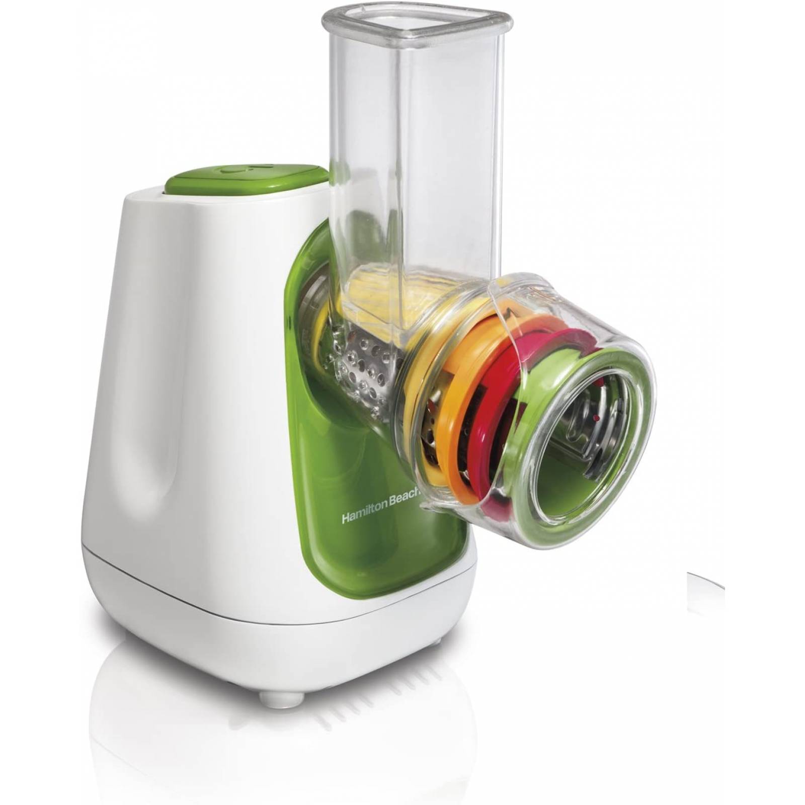 Procesador de alimentos 4 conos de corte blanco hamilton beach