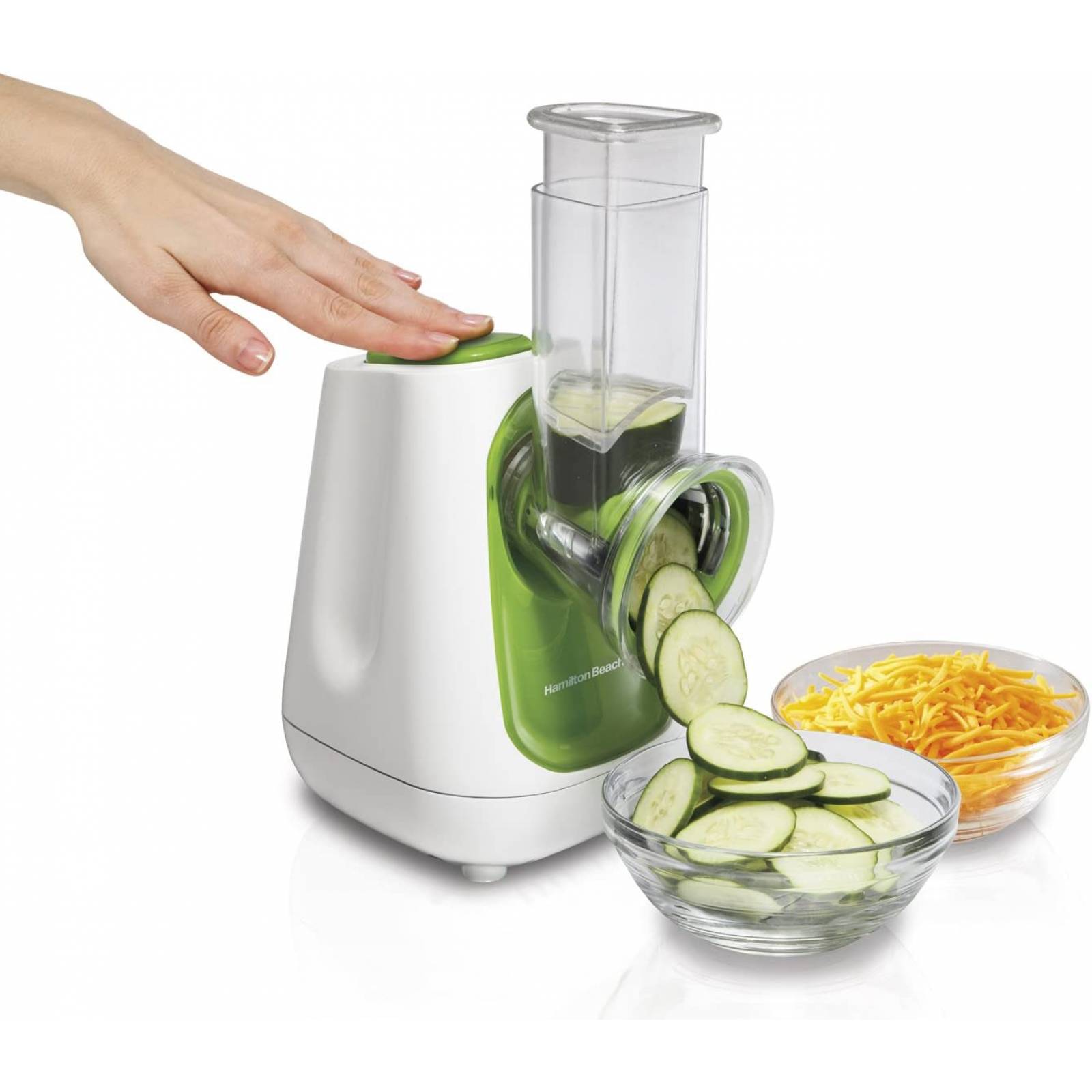 Procesador de alimentos 4 conos de corte blanco hamilton beach