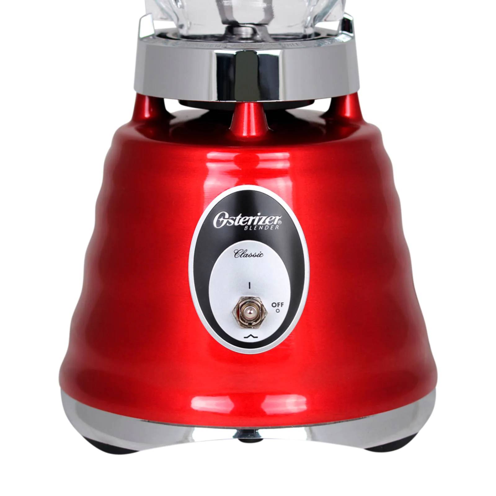 Licuadora metalica 2 vel clasica rojo vaso cristal oster