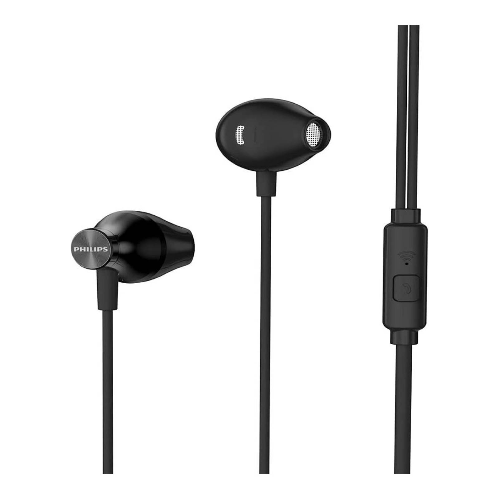 Audifonos alámbricos color negro marca philips