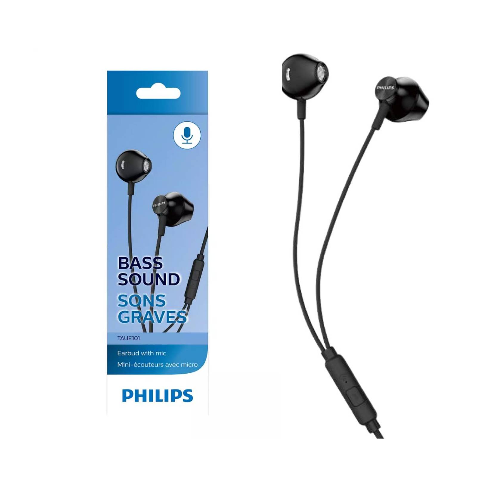 Audifonos alámbricos color negro marca philips