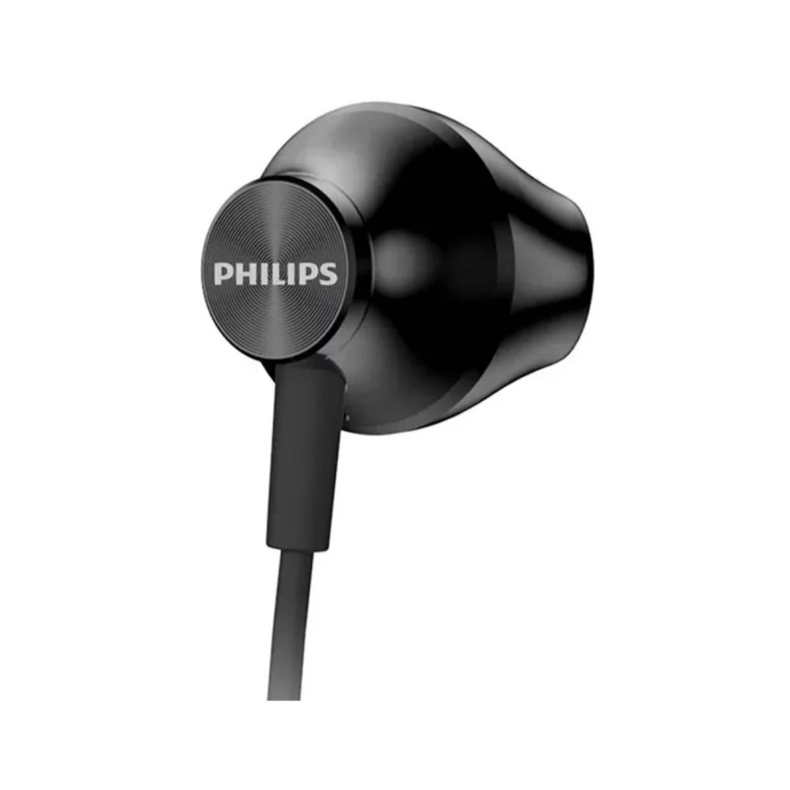 Audifonos alámbricos color negro marca philips
