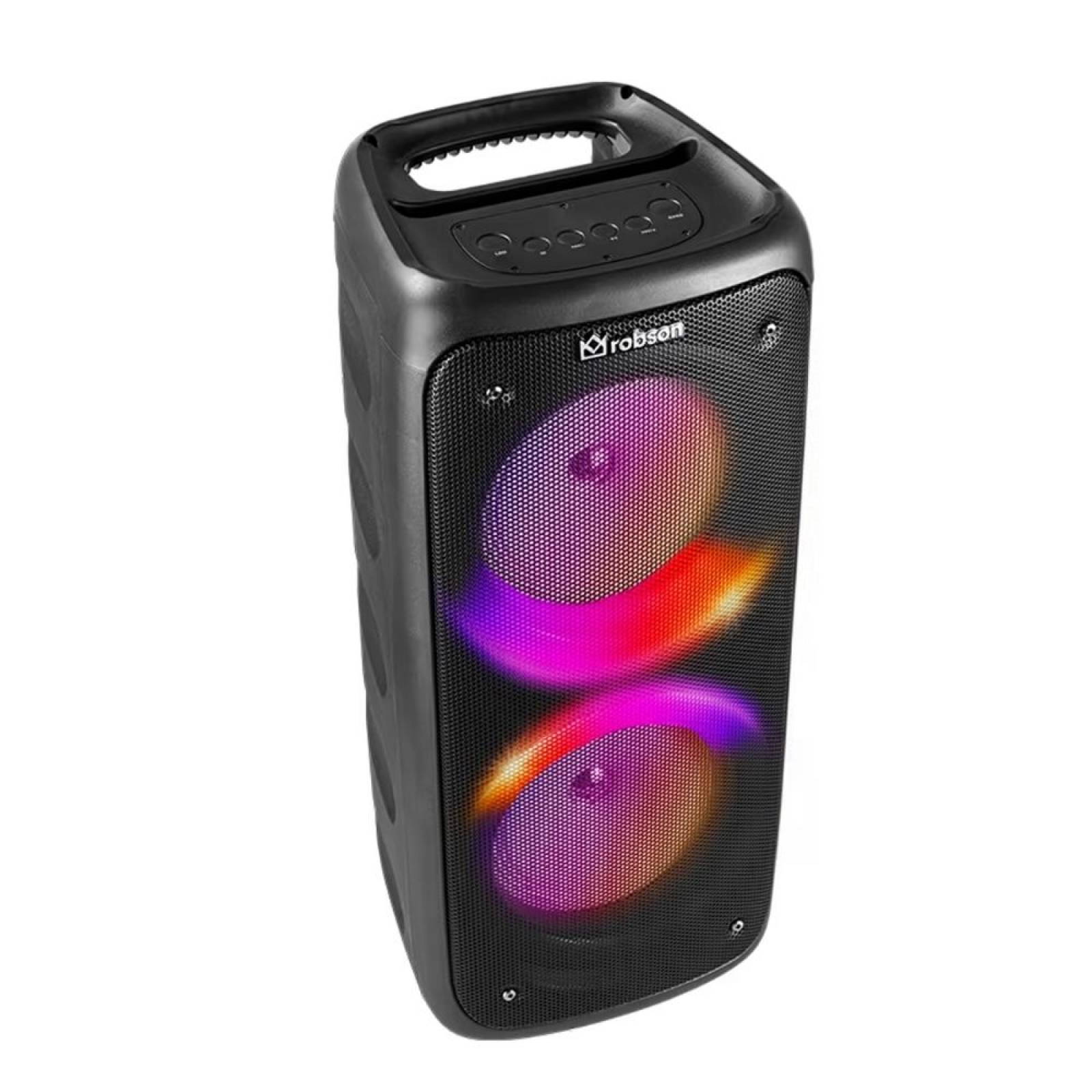 Bocina 6.5" recargable doble en torre marca robson