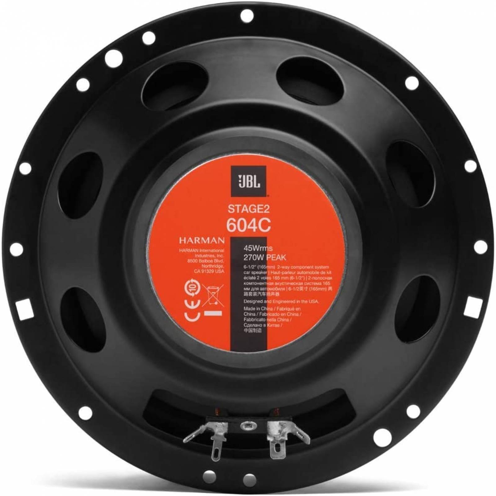 Juego de bocinas 6.5", 2 vias marca jbl
