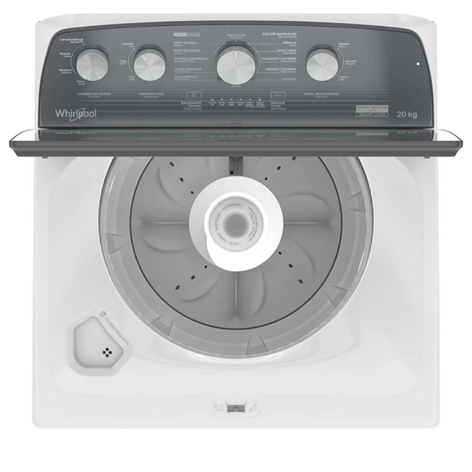 Lavadora 20 kg carga superior c/blanco marca whirlpool
