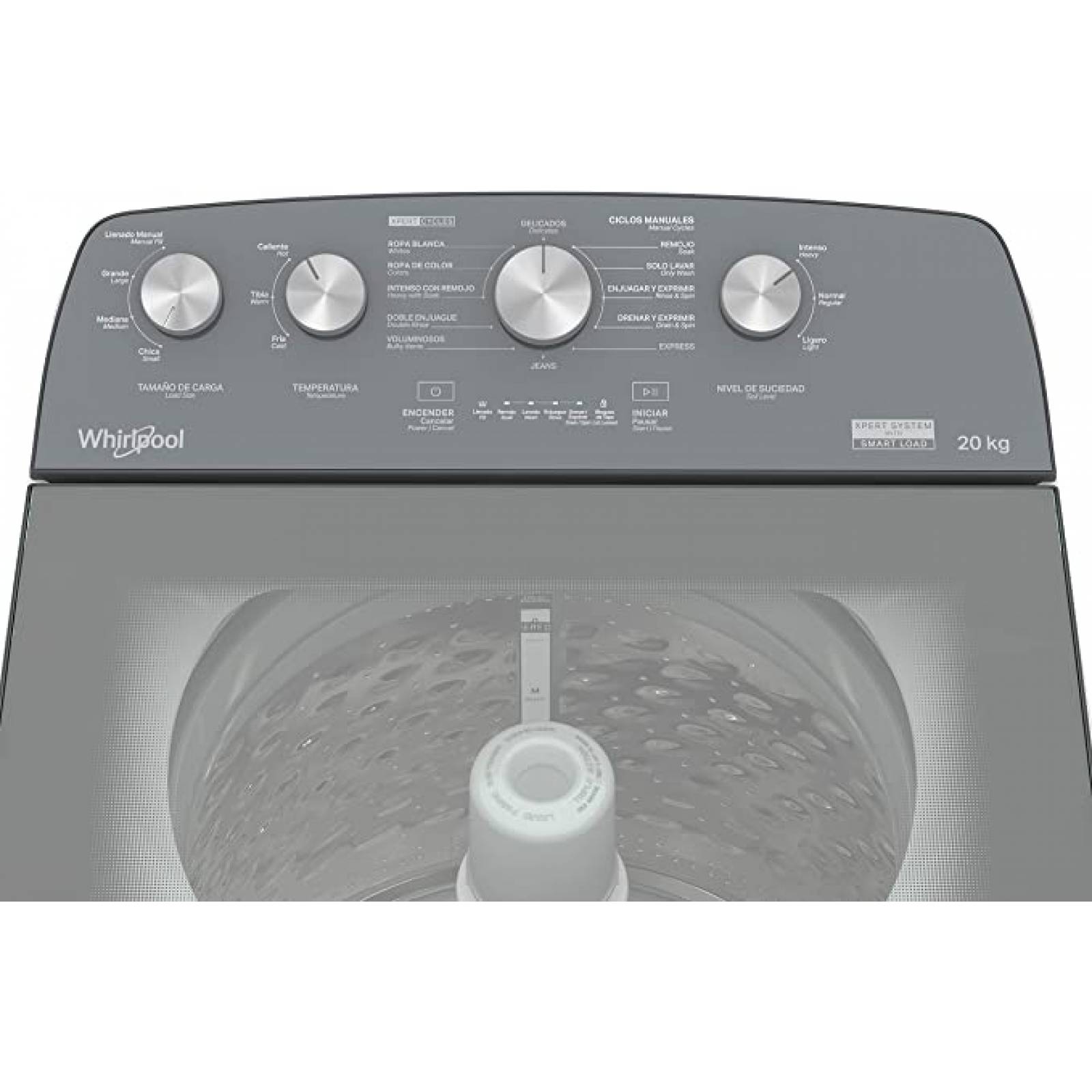 Lavadora 20 kg carga superior c/blanco marca whirlpool