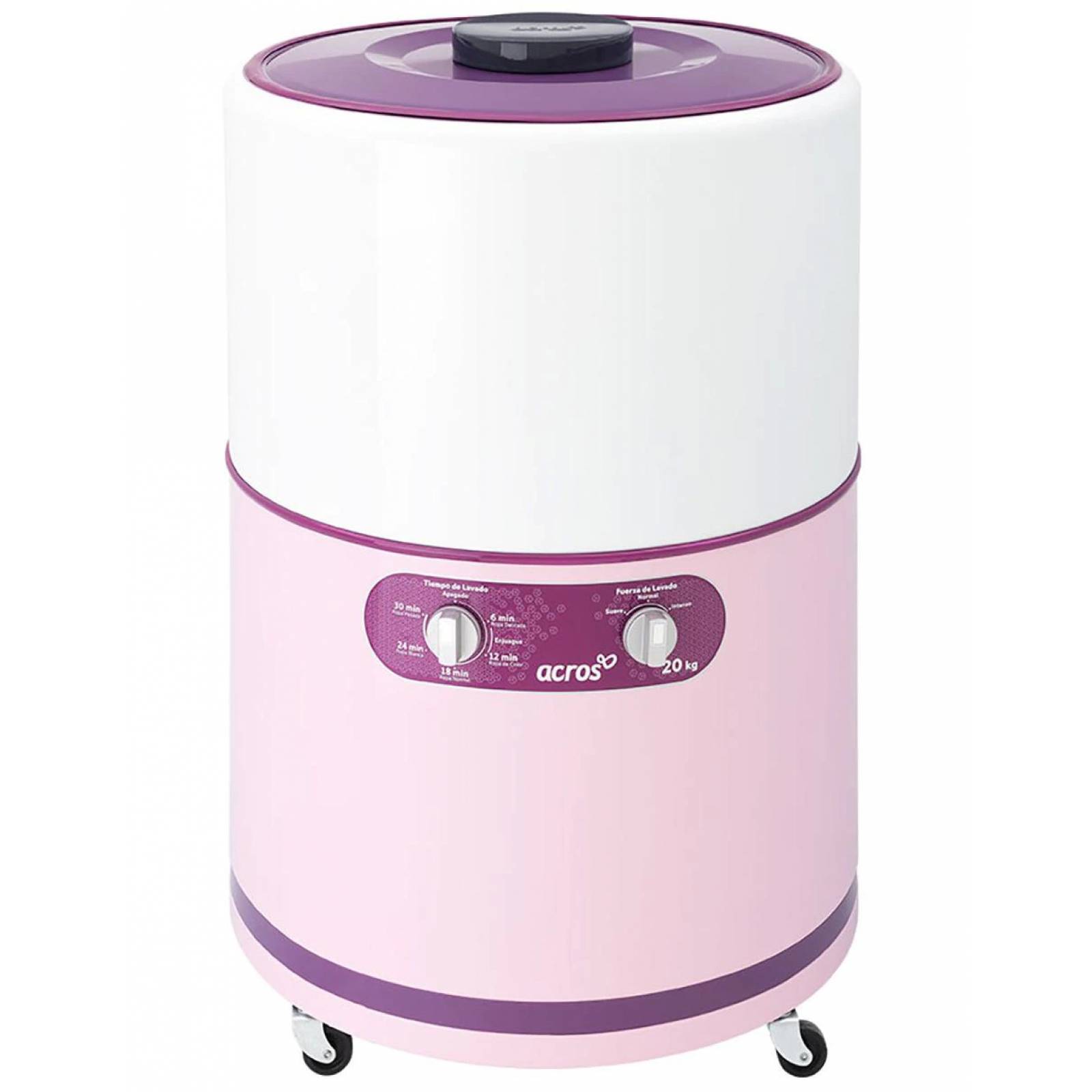 Lavadora acros mod. alf-2053er 20kg rosa redonda