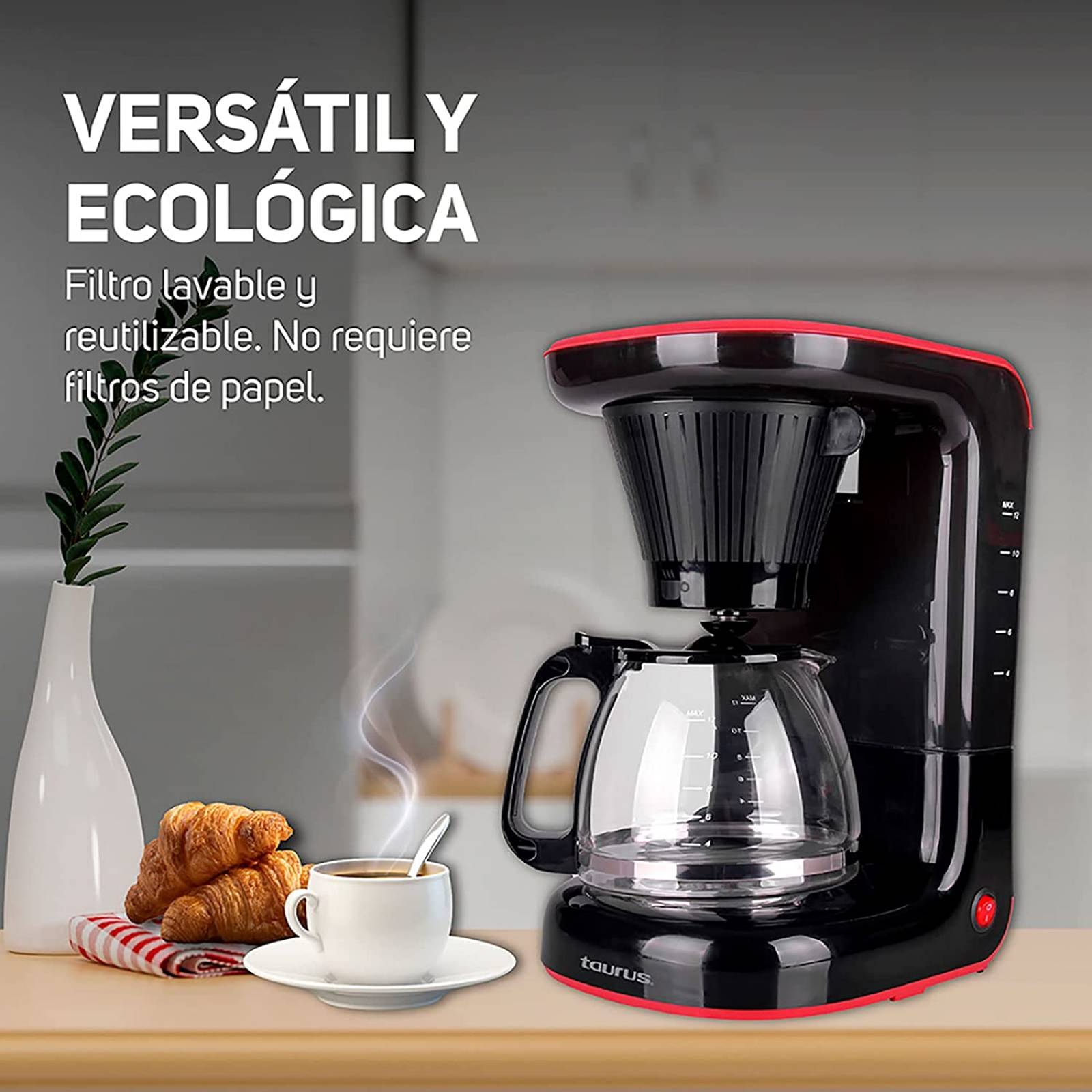 Cafetera taurus mod. velvet 12 tazas