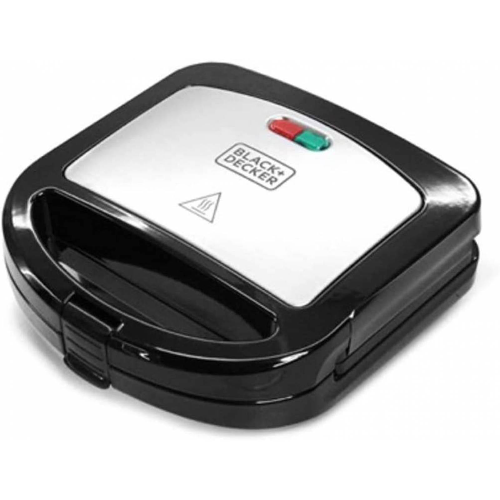 Sandwichera 2 sandwiches placas antiadherentes negro b&d