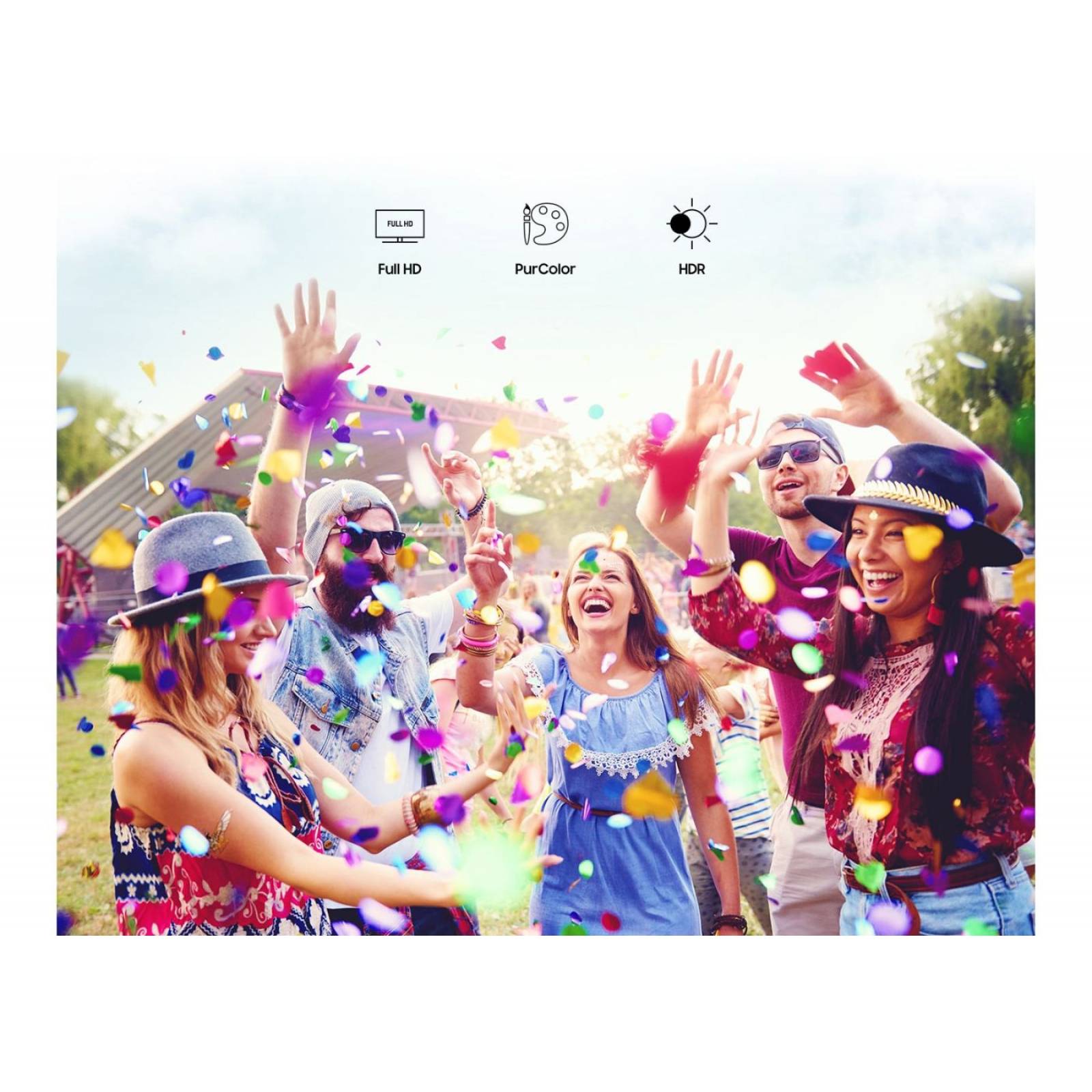 Proyector smart tv portatil 30" a 100" marca samsung