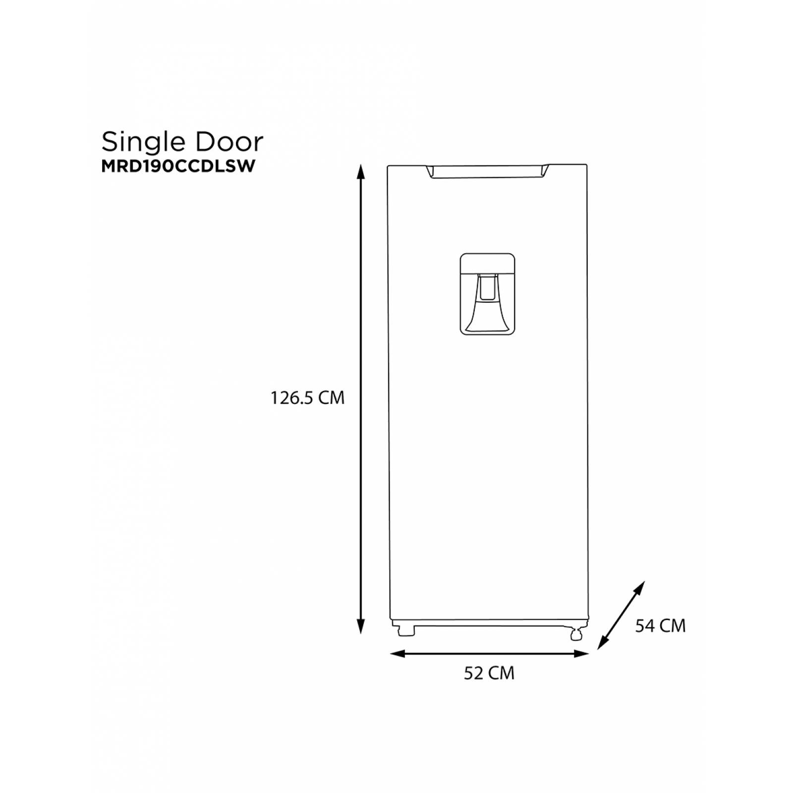 Refrigerador midea mod. mrd190ccdlsw 7p3 negro c/desp