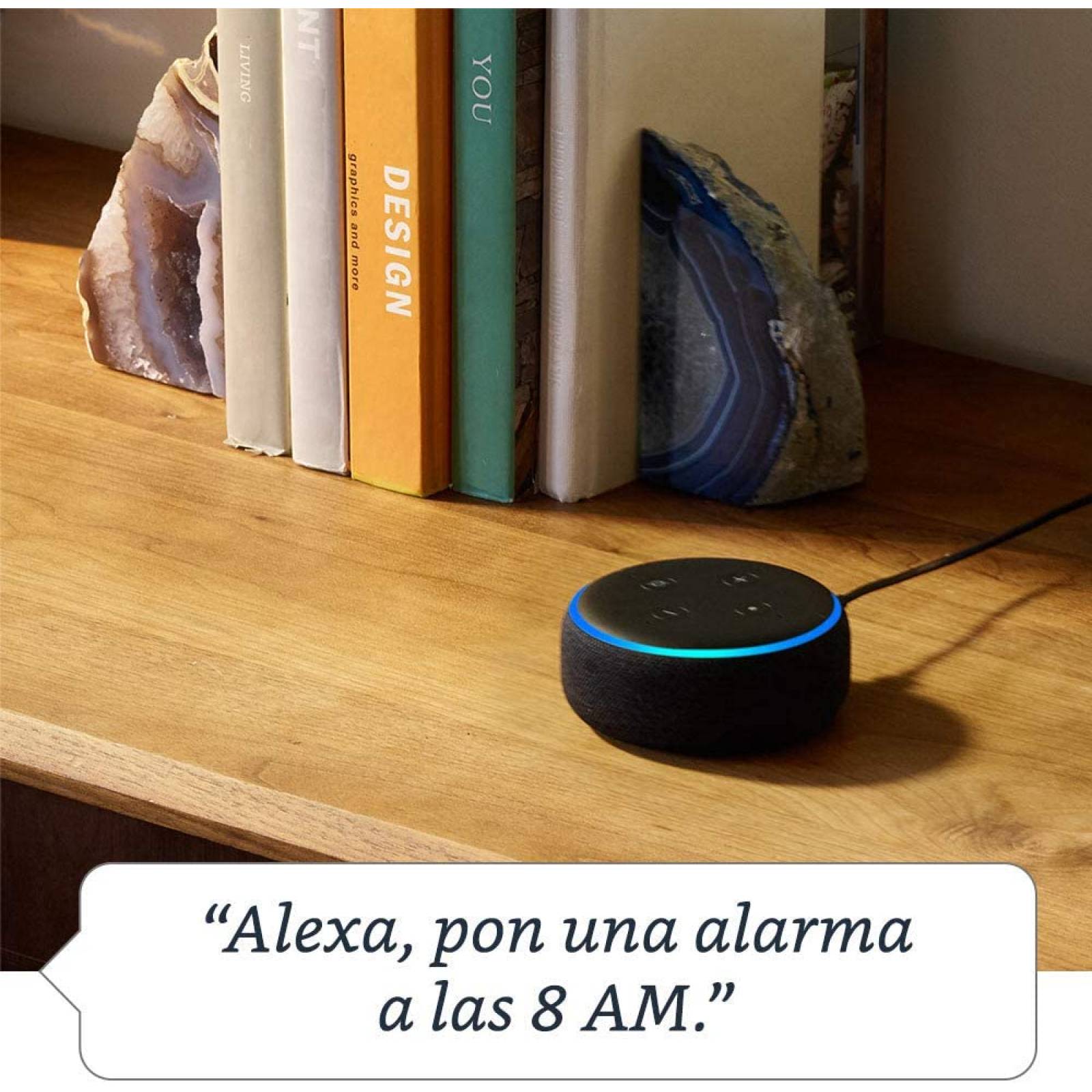 Amazon - echo dot (3rd gen) - smart speaker with alexa -charcoal