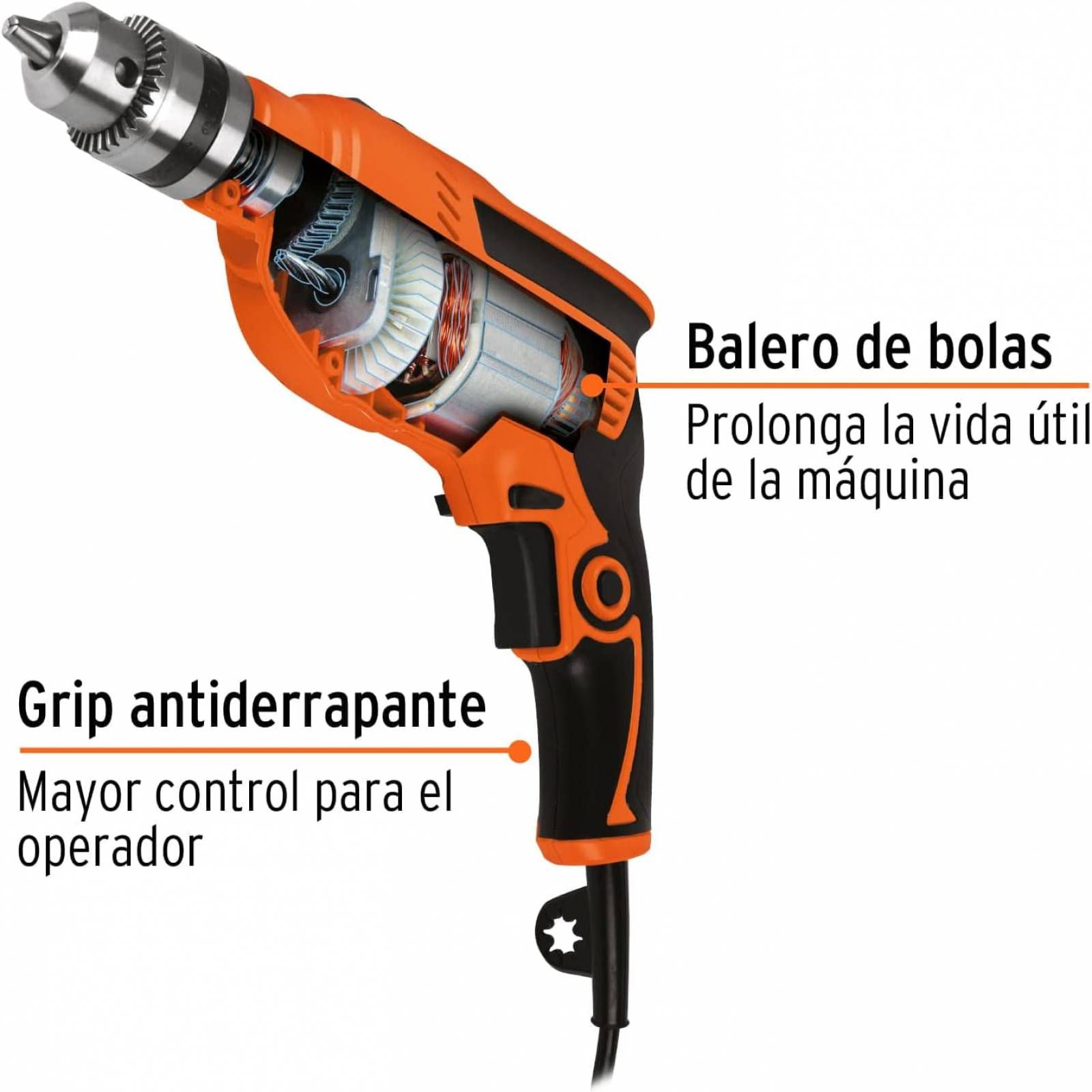 Rotomartillo profesional 3/8p 600w truper