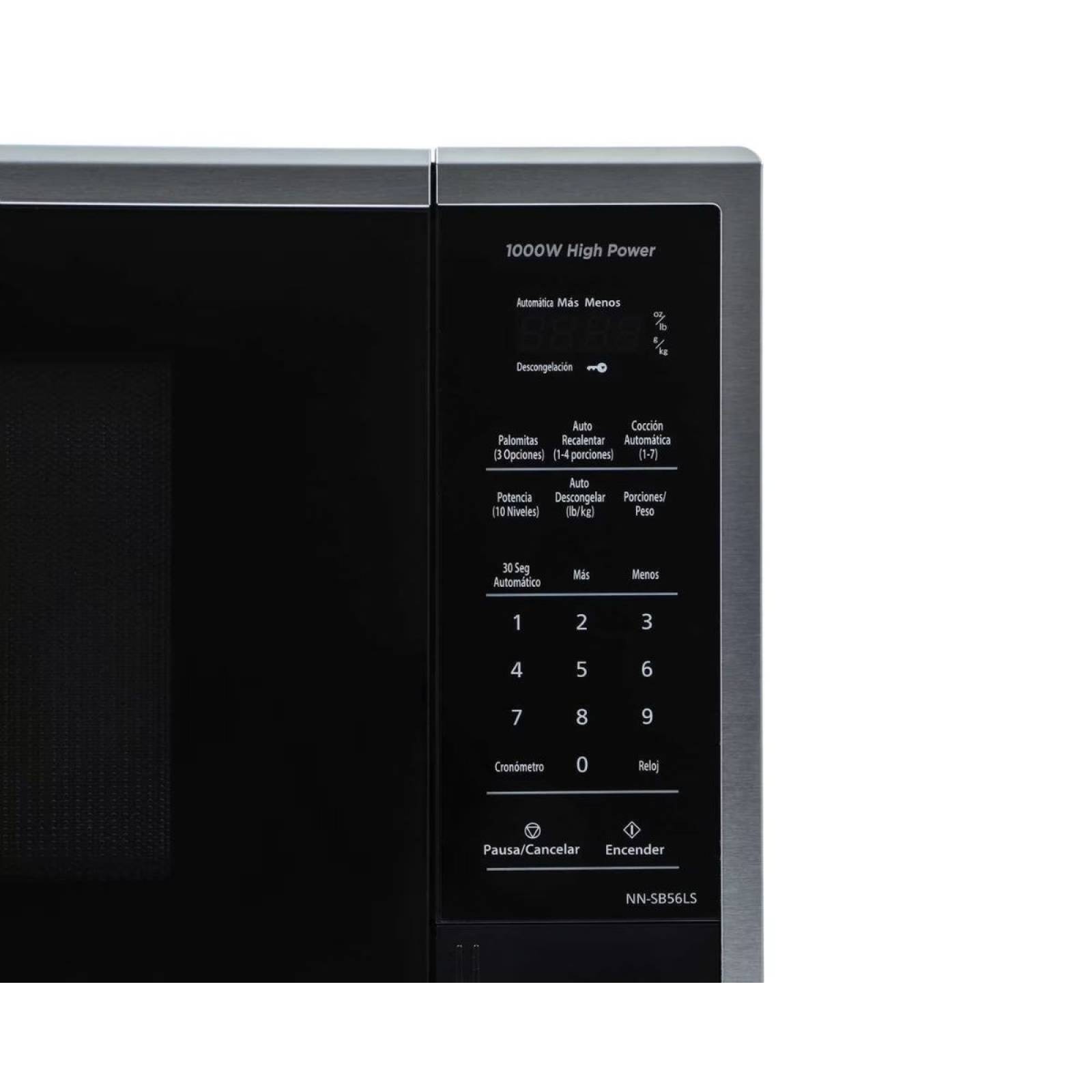Horno de microhondas 1.1 pies silver panasonic.