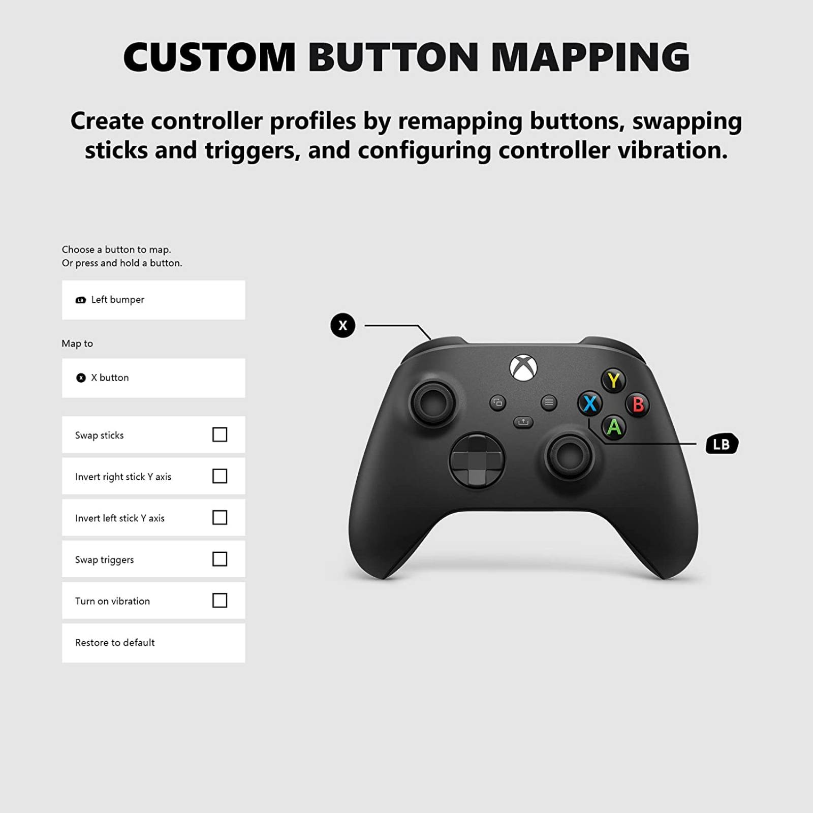Control Inalámbrico para Xbox Carbón Black