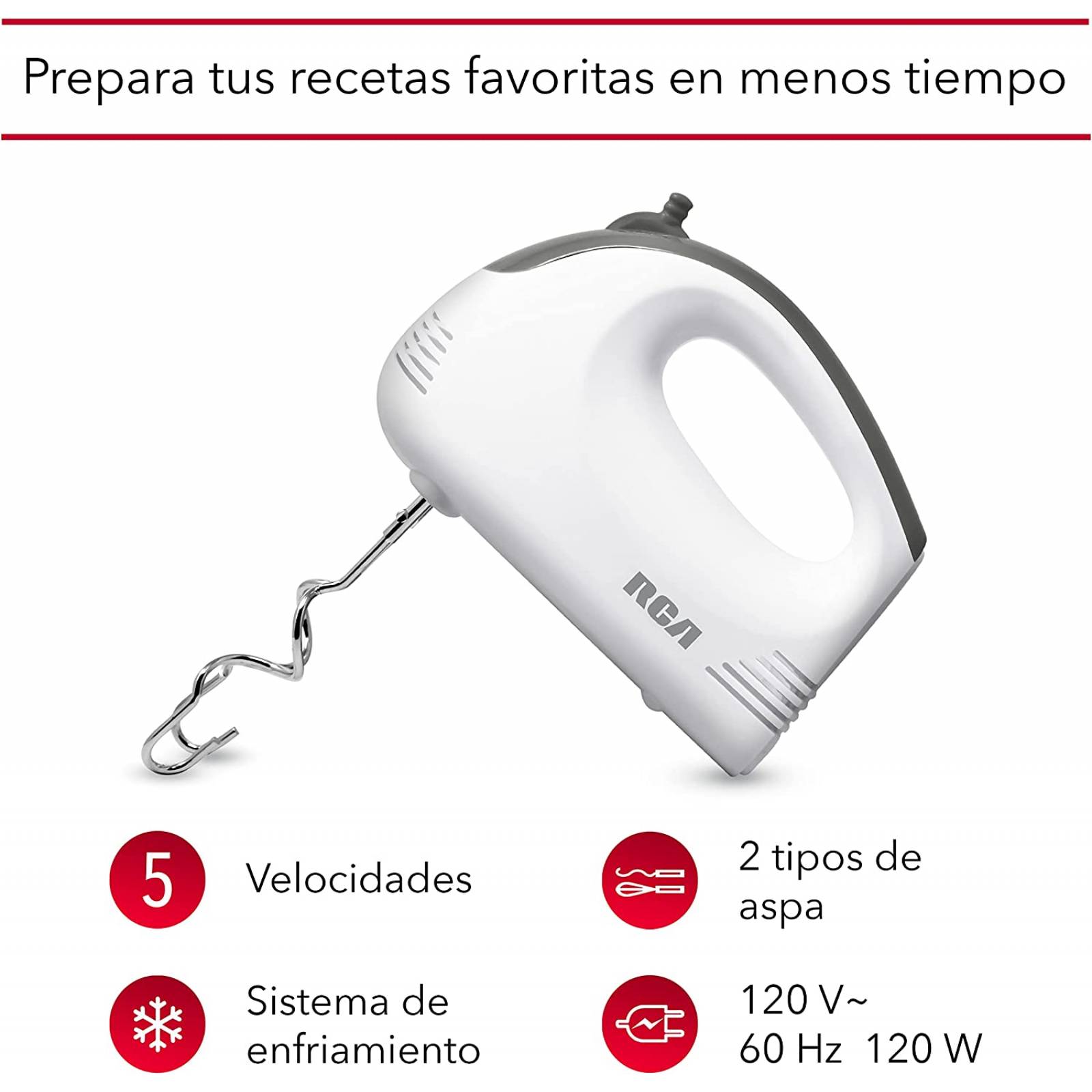Rc-094 Batidora de mano 5 Velocidades Rca