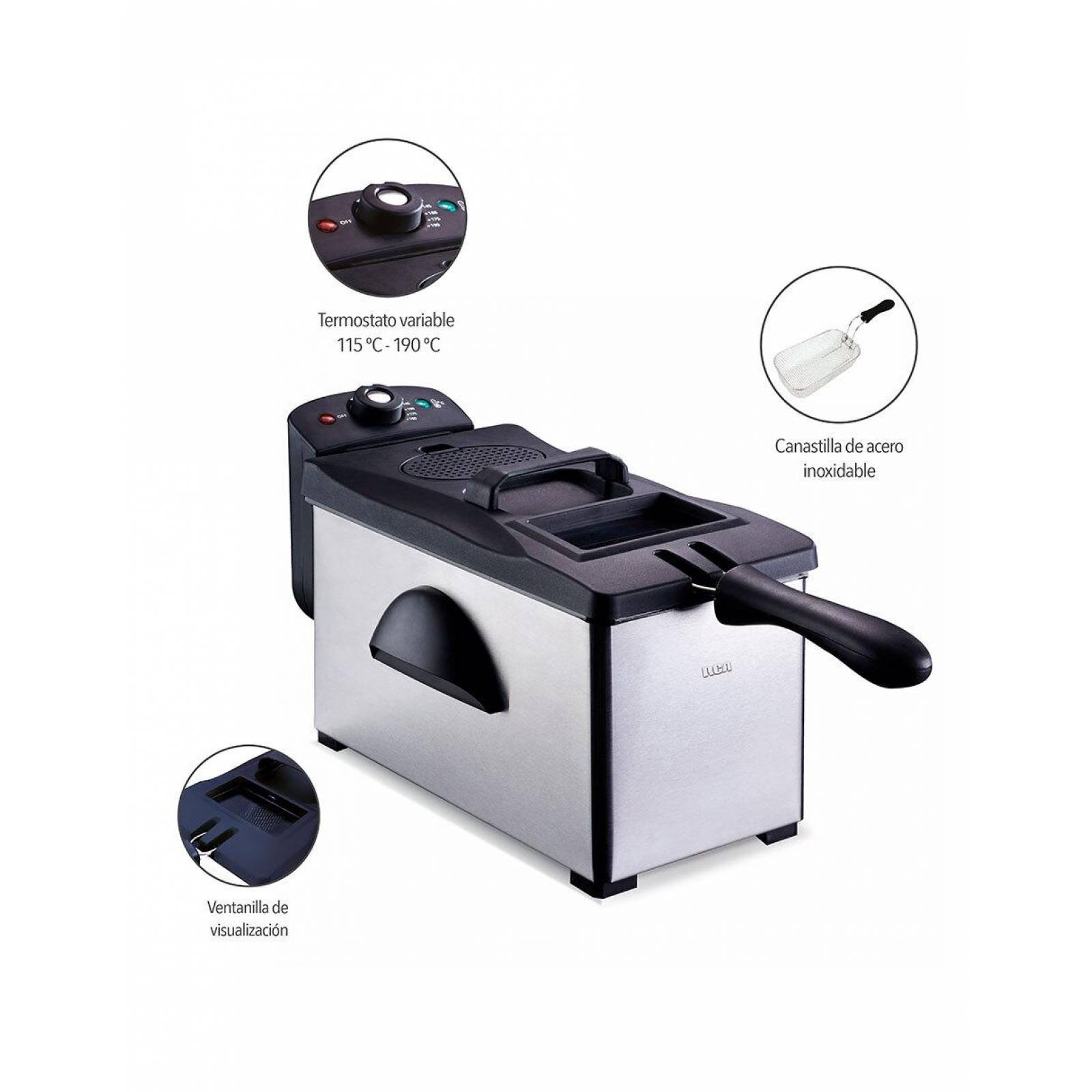 Freidora de Aceite 3 Litros RCA RC-DF303