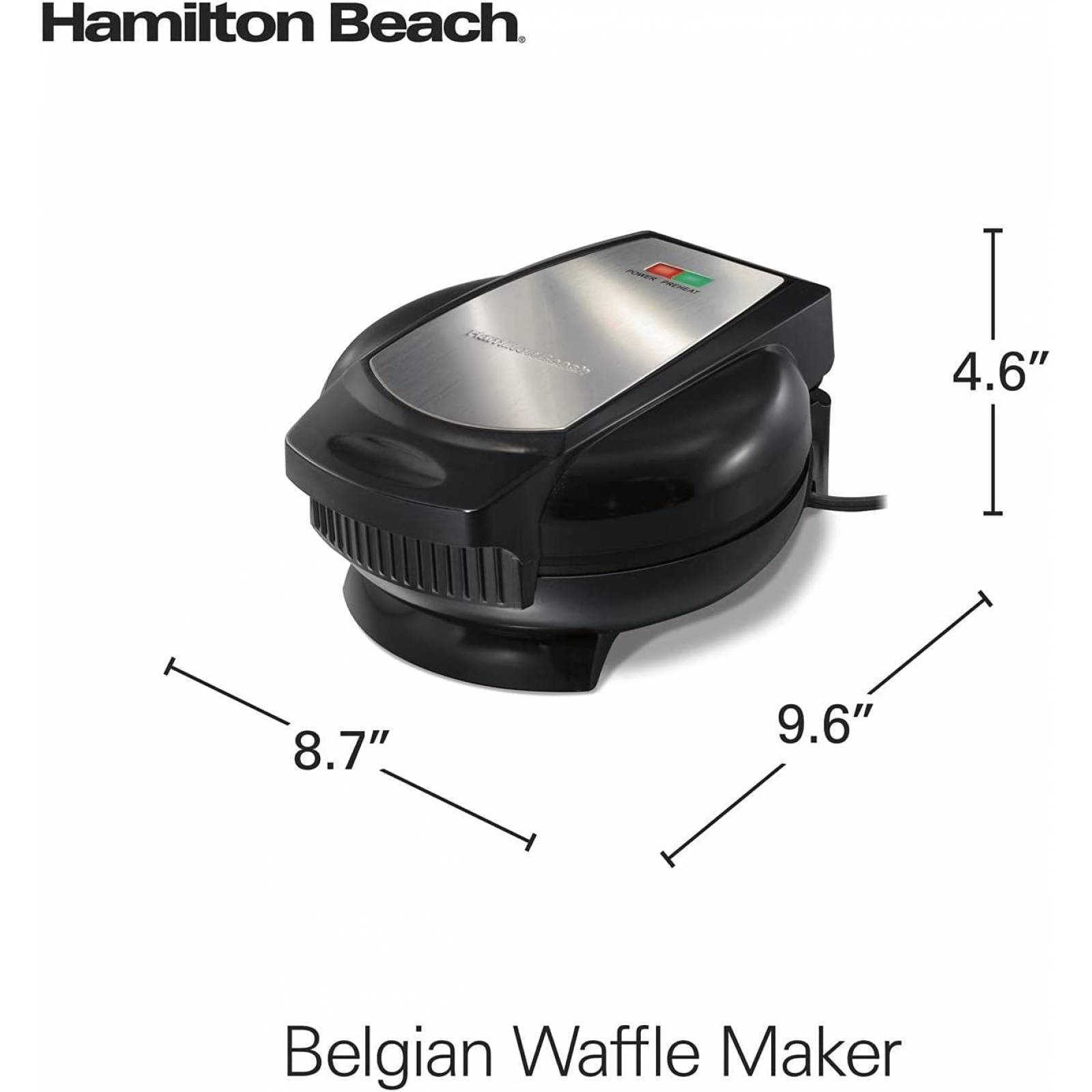 Wafflera Estilo Belga Mod. 26071 Hamilton Beach
