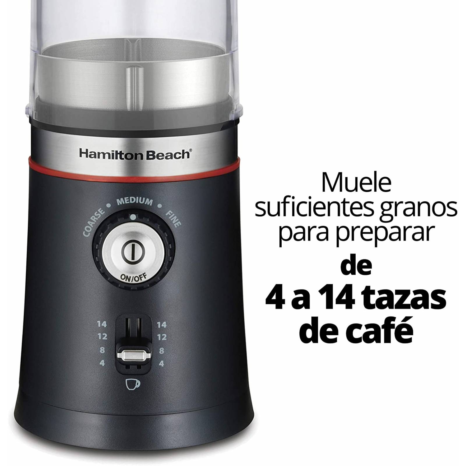 Molino Eléctrico Para Café Negro Mod. 80393 Hamilton Beach