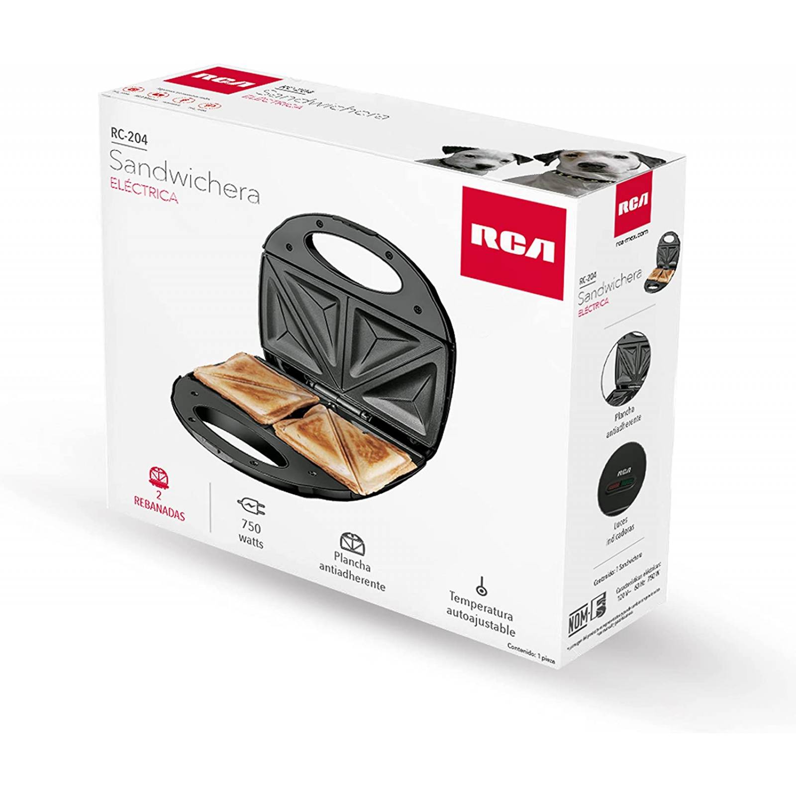 Sandwichera Eléctrica Antiadherente RCA RC-204