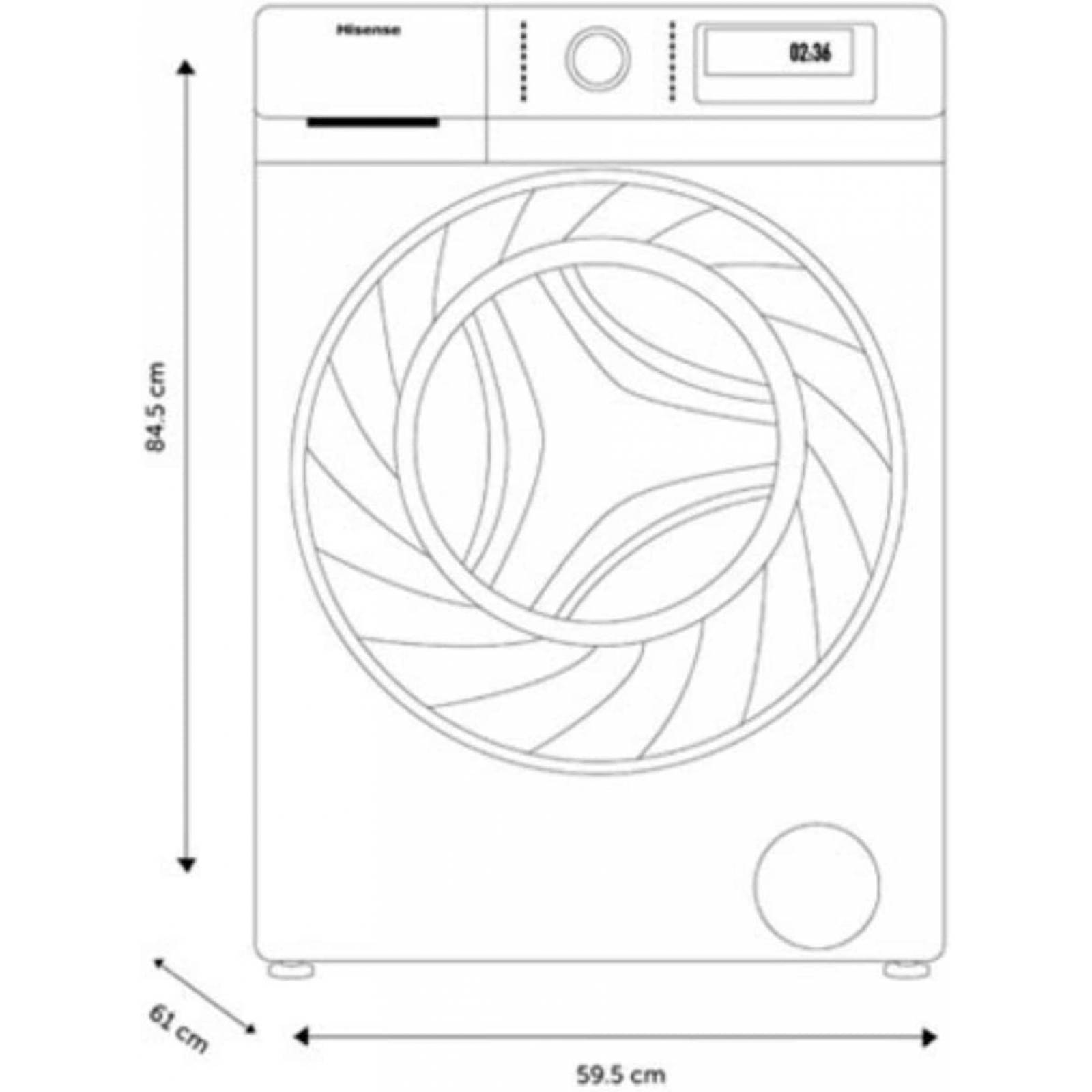 Lavadora Secadora Hisense 15 Kg Serie Purejet Wdqy1514