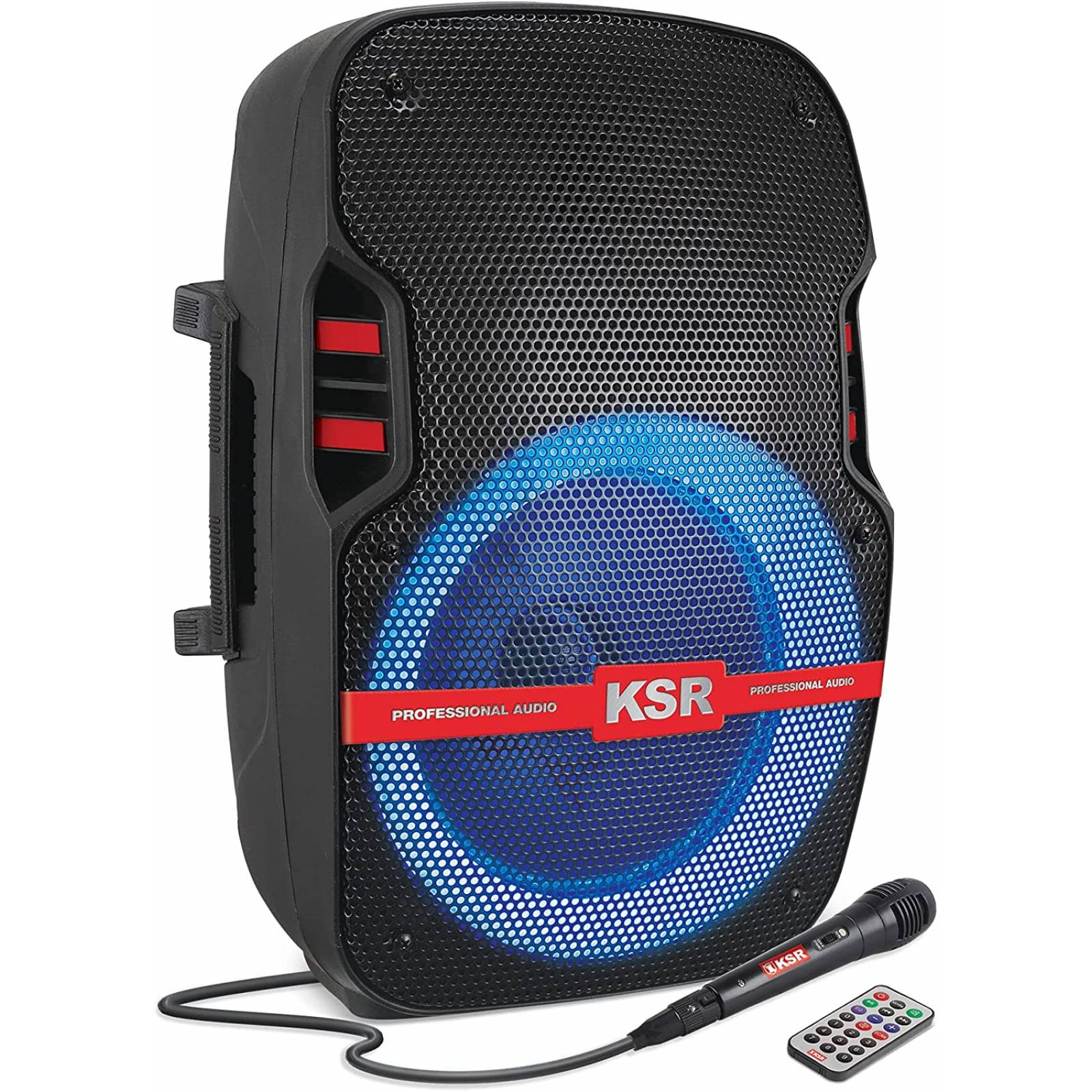 Bocina KSR Bluetooth Luces LED Link USB 8 PuLG Kaiser