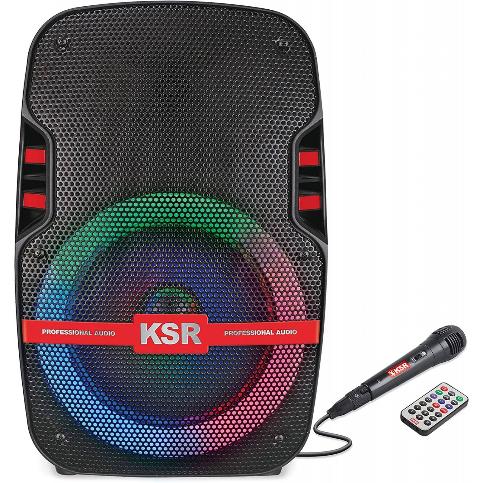 Bocina KSR Bluetooth Luces LED Link USB 8 PuLG Kaiser