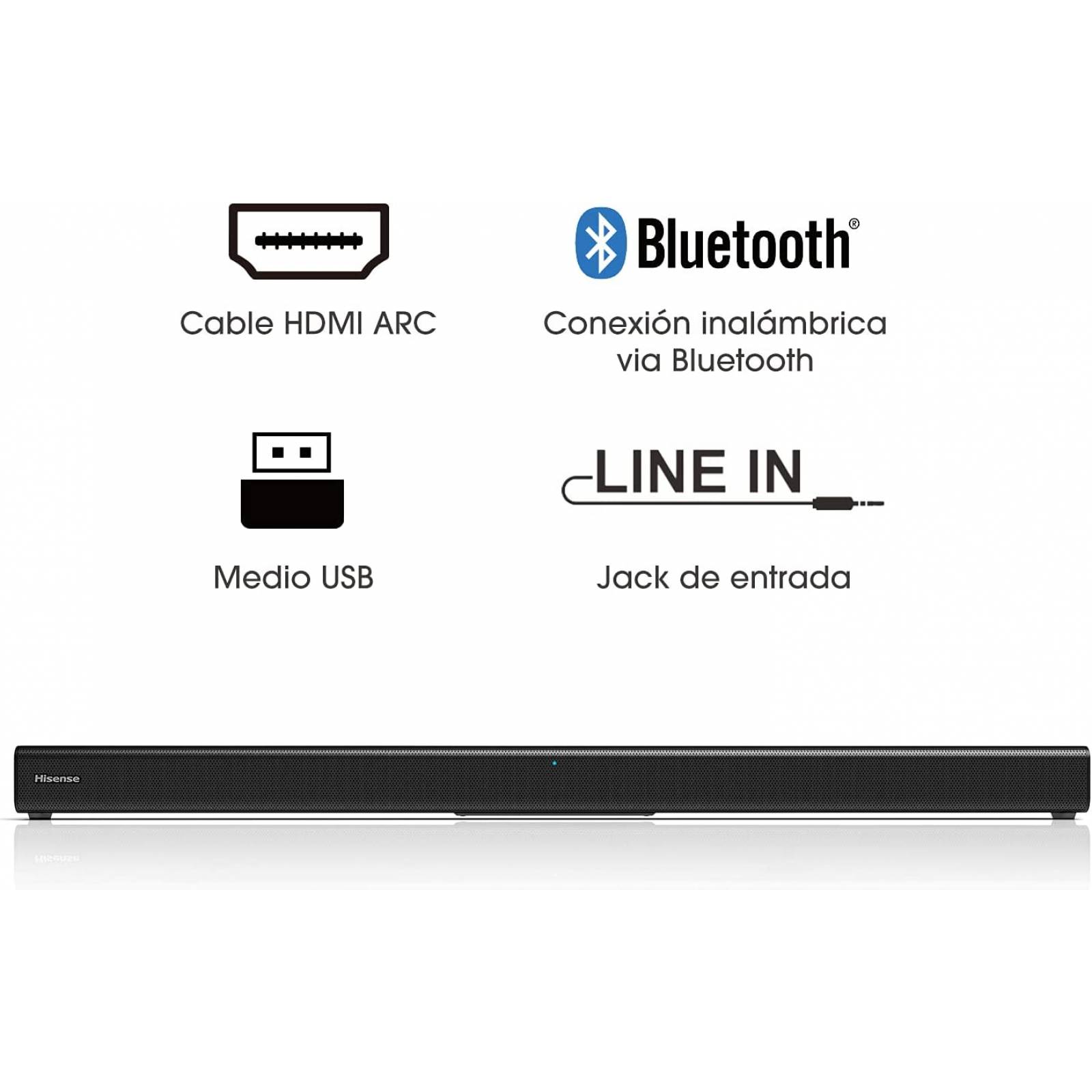 Barra De Sonido 2.0 Canales Bluetooth HS-205 Hisense