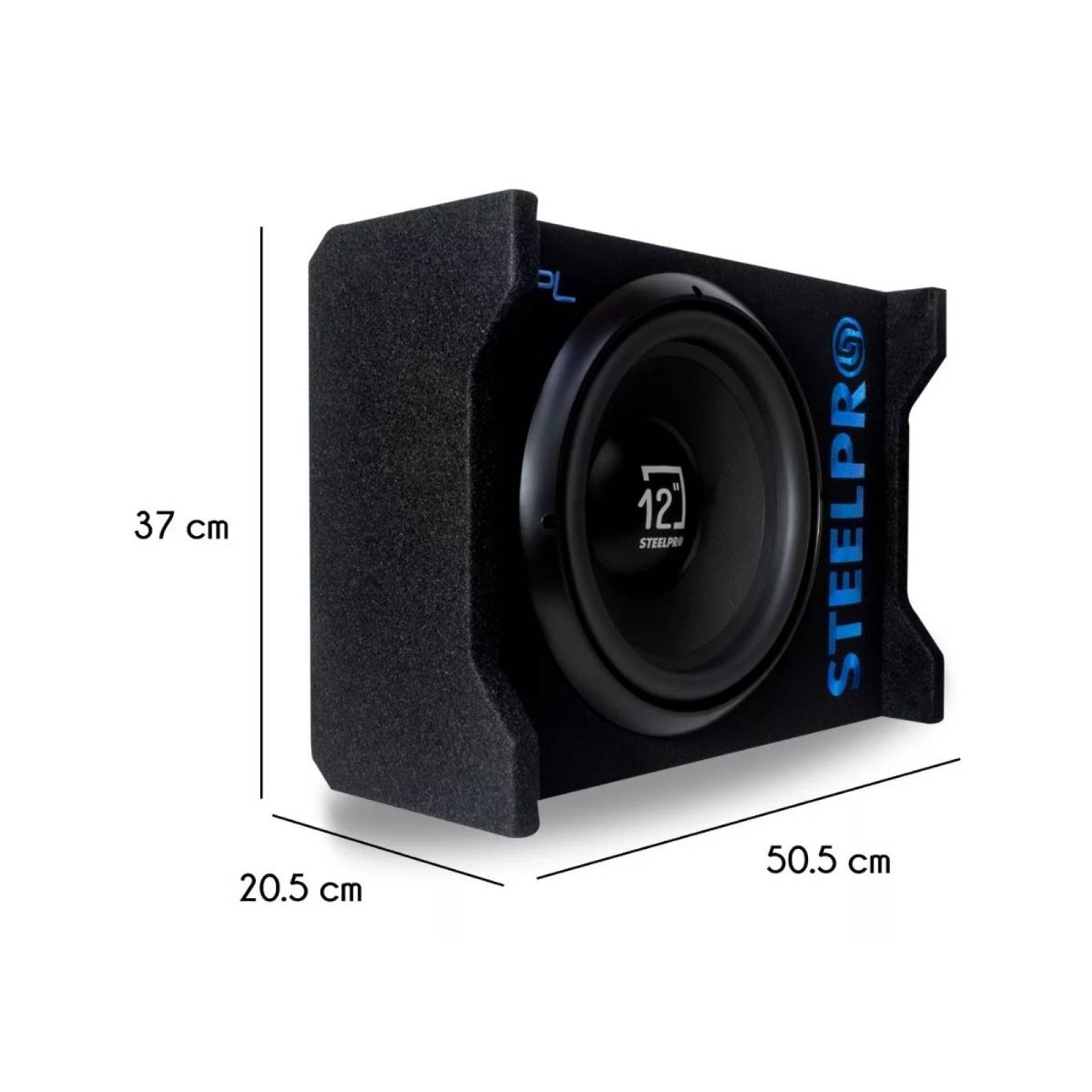 Subwoofer 12' Amplificado 1200 W Spl Alta Presión Steelpro